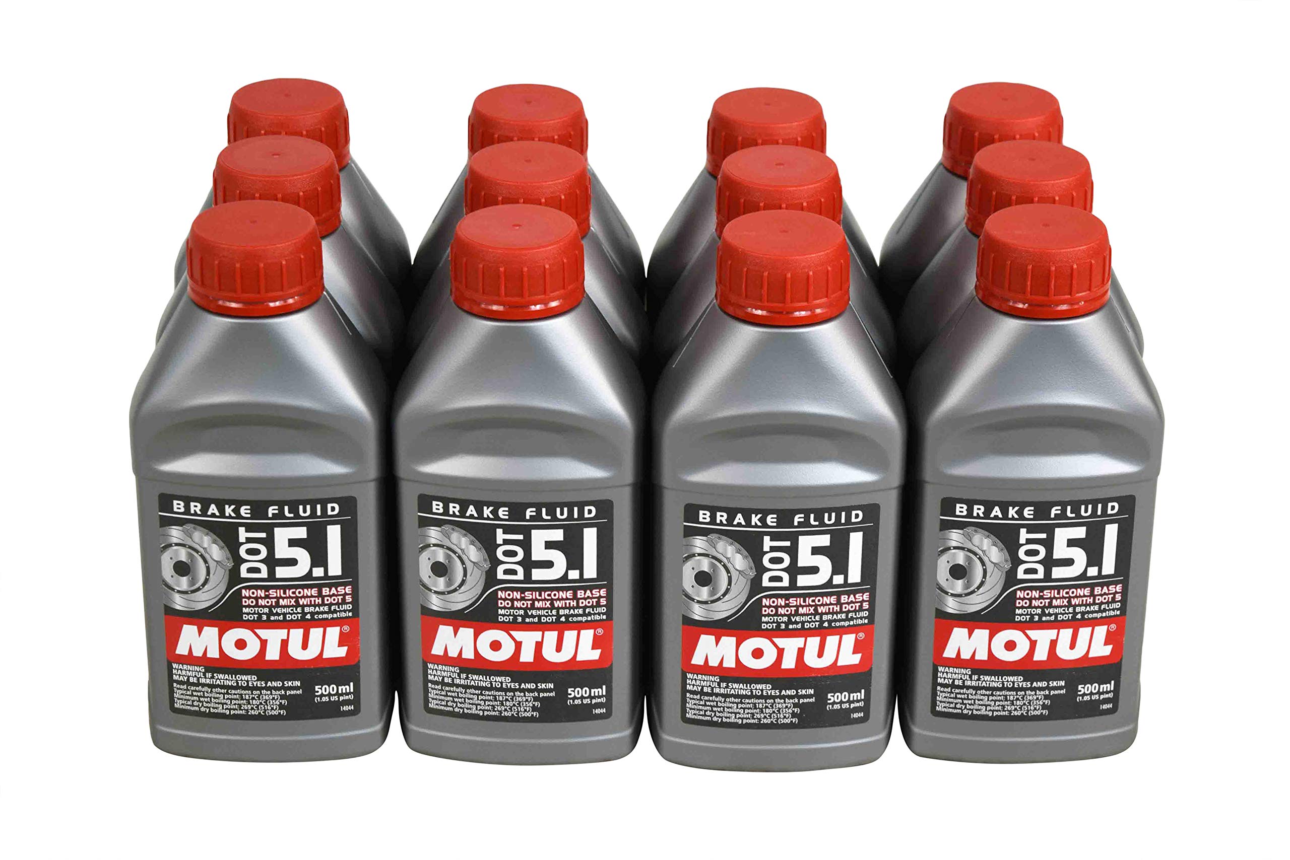 Motul 100951-12 DOT 5.1 Non-Silicone Brake Fluid, (Case of 12)