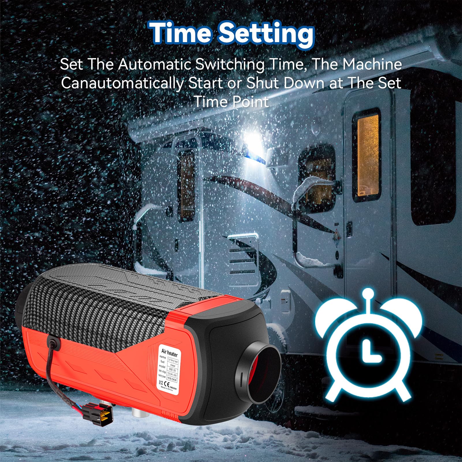 ChuBu Diesel Heater 8KW, Portable 12V Car Air Kit w/Wireless Remote Control LCD Display 5L Tank Muffler Fast Heating Defrost Def