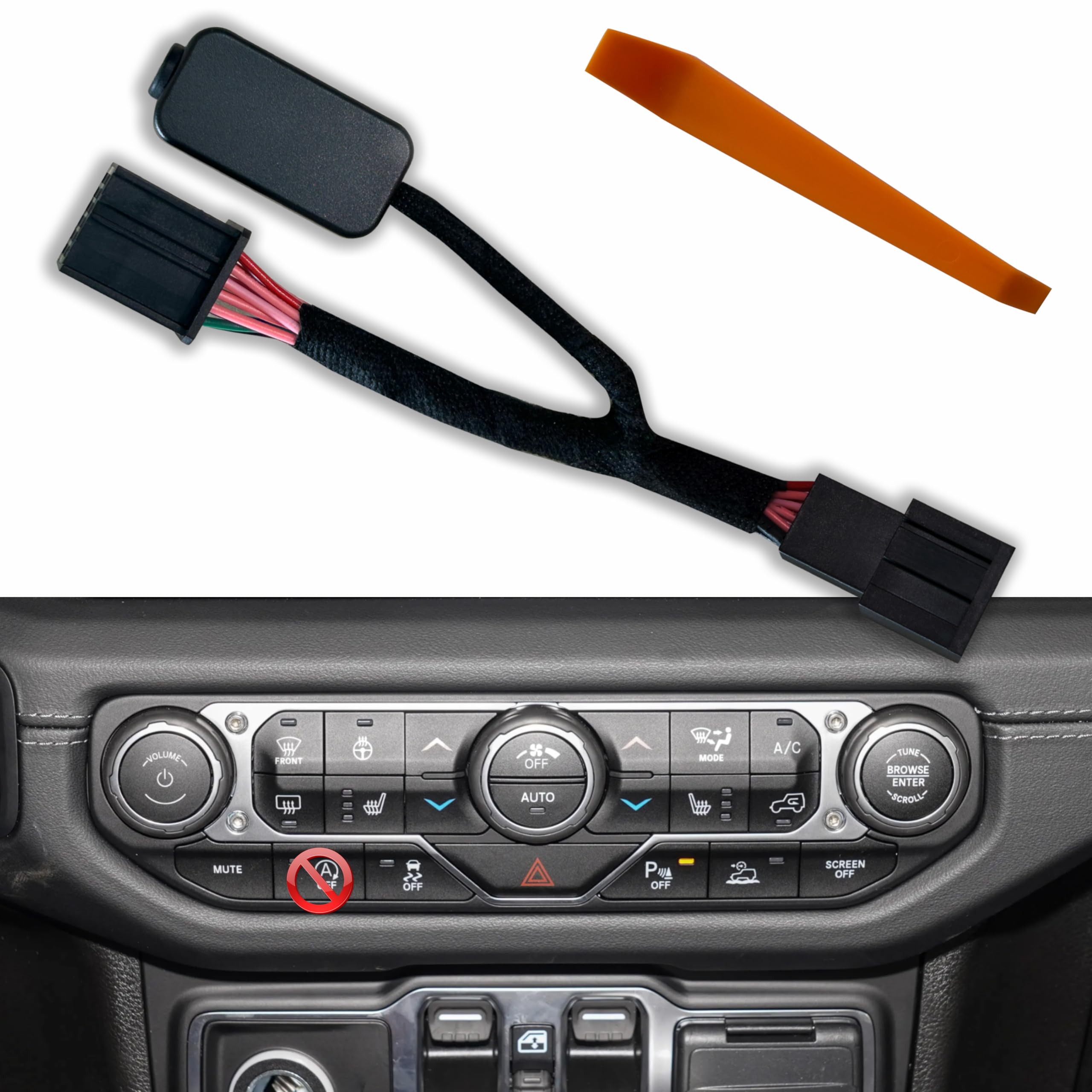 xcarpad Auto Start Stop Eliminator for Jeep Wrangler JL JLU 2018-2025 and Gladiator JT 2020-2025 Upgrade Plug Play Engine System