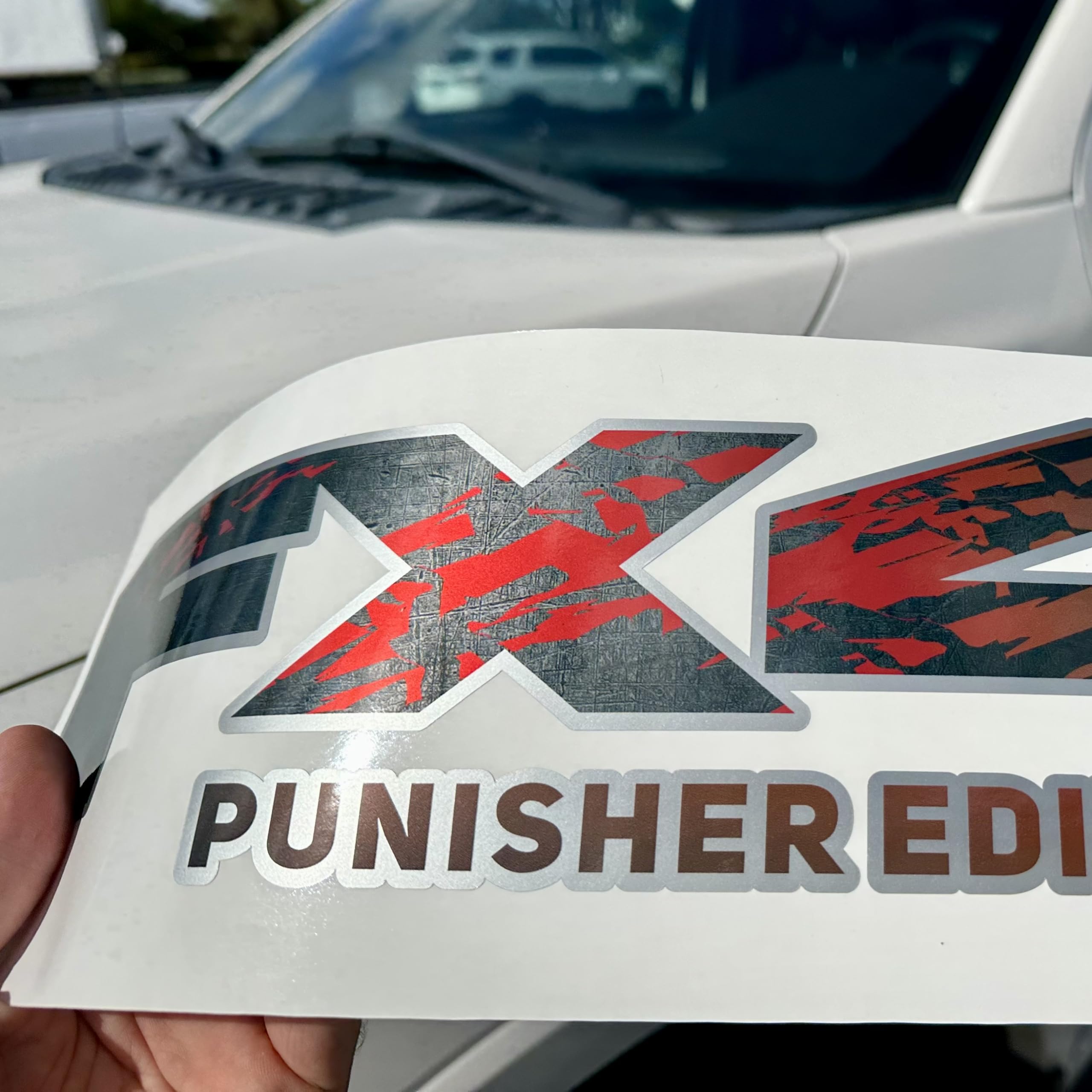 Fx4 Decals Replacement Stickers, Compatible With Ford F150 Truck, Skull Edition, Set Of 2, Premium Series (Metallic Finish)