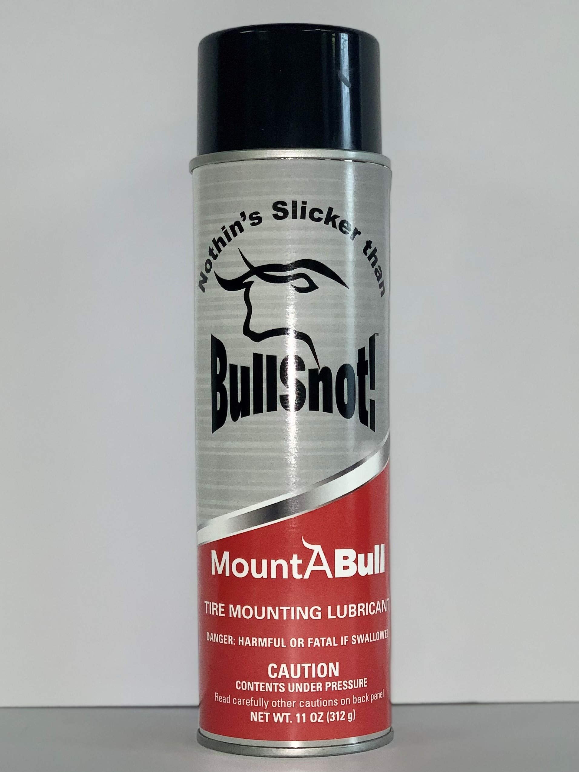 BullSnot! MountABull Tire Mounting Lubricant – Non-Staining Aerosol Spray, 11oz, Rust & Corrosion Resistant, Bead Protection
