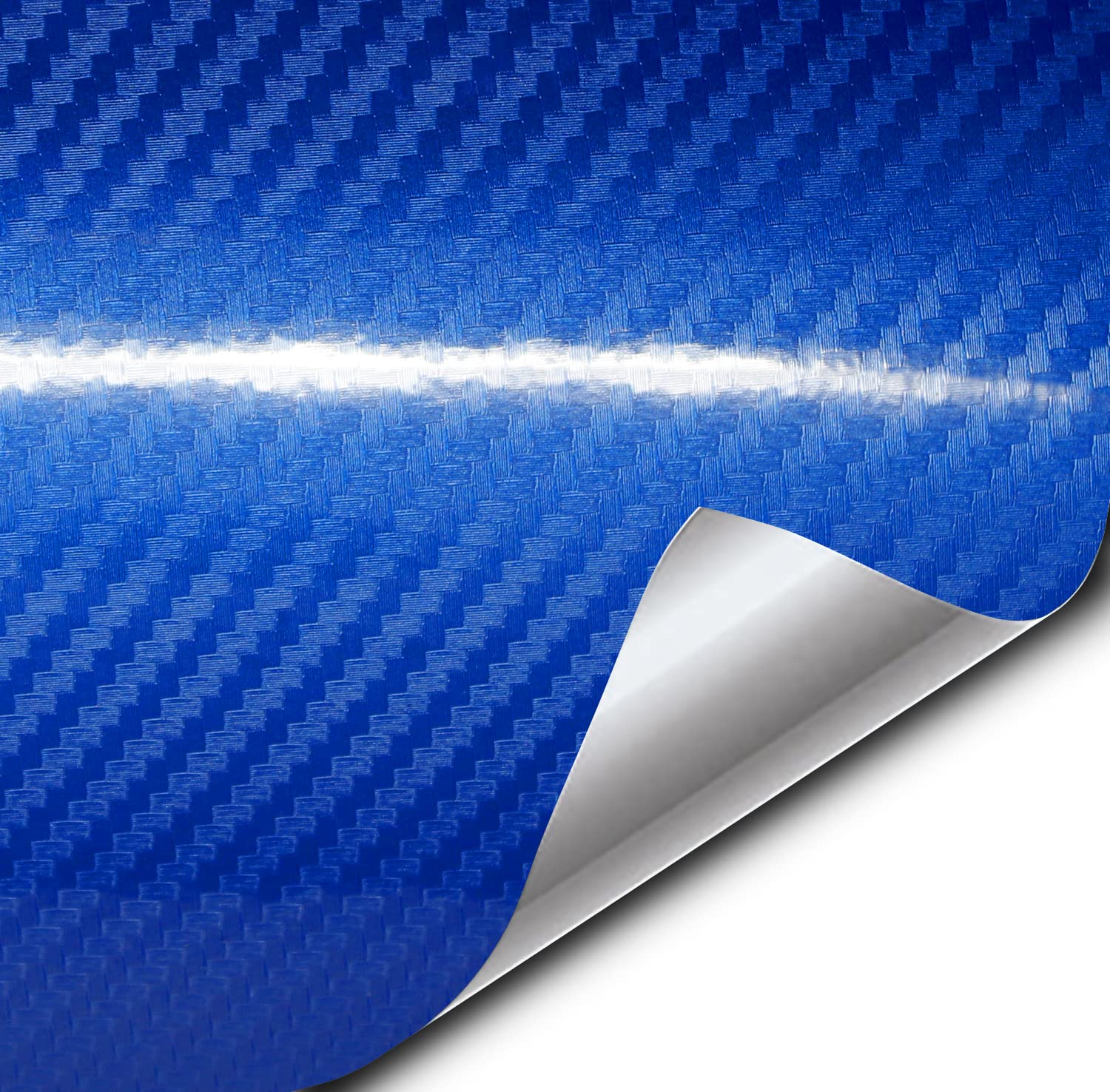 Vvivid Epoxy High Gloss Carbon Vinyl Automotive Wrap Film Diy Easy To Install No Mess (10Ft X 5Ft, Blue)
