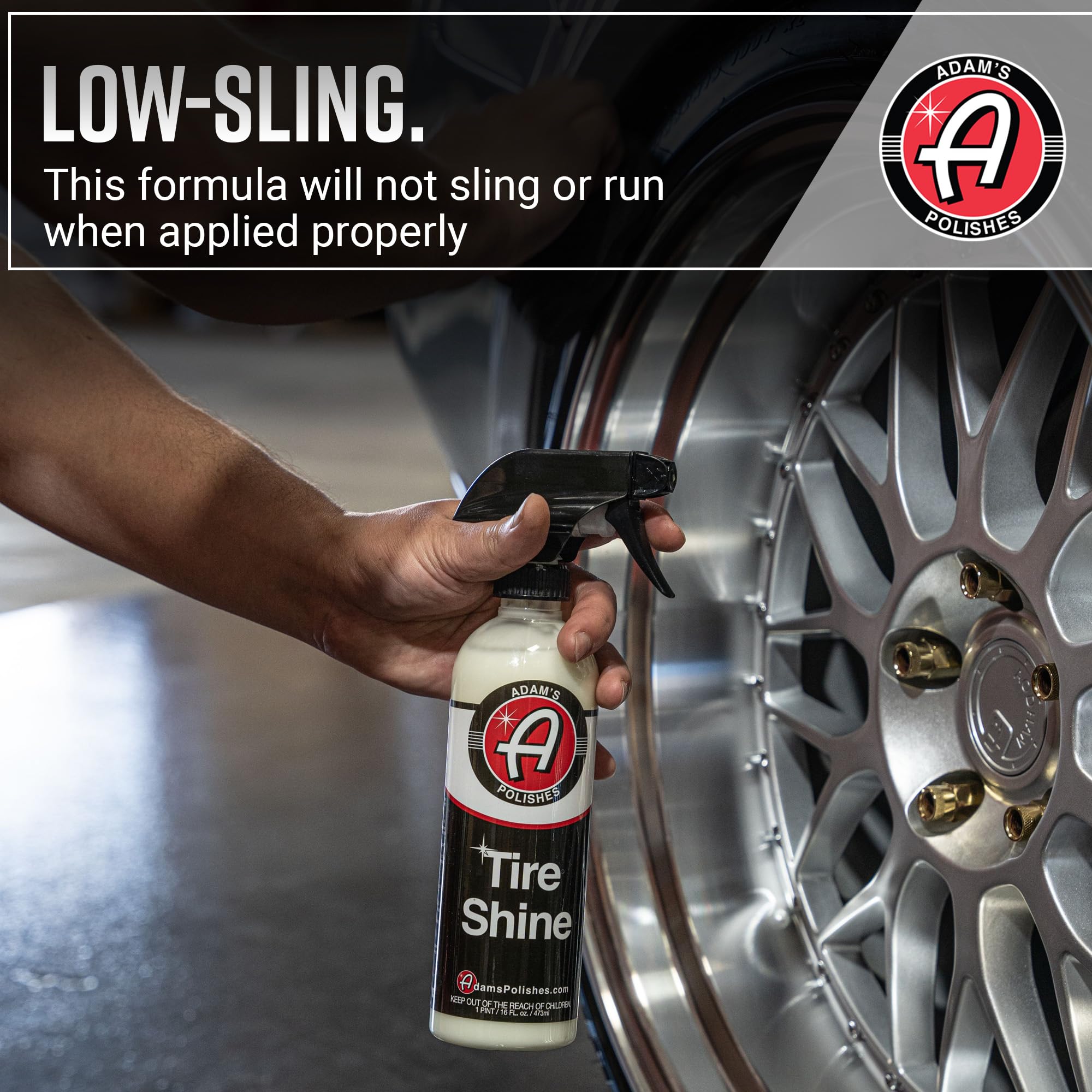 Adam'S Polishes Tire Shine Gallon - Spray Tire Dressing W/ Sio2 For Non Greasy Car Detailing |Use W/Tire Applicator After Tire C