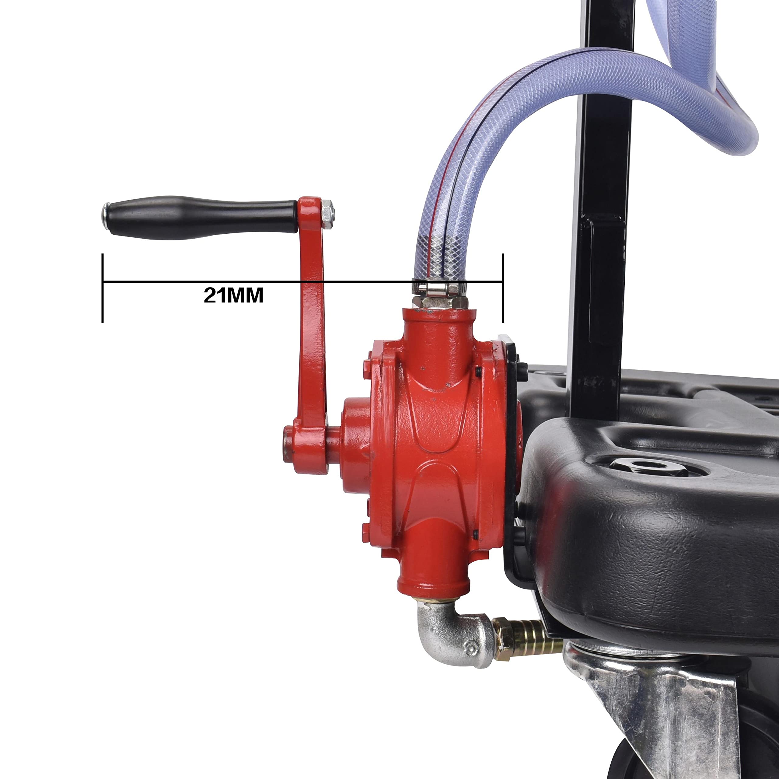 Aain Aa47W 17 Gallon Oil Drain Pan With Pump, Large Capacity Oil Change Pan With Low Profile For Truck, Car With Evacuation Hose