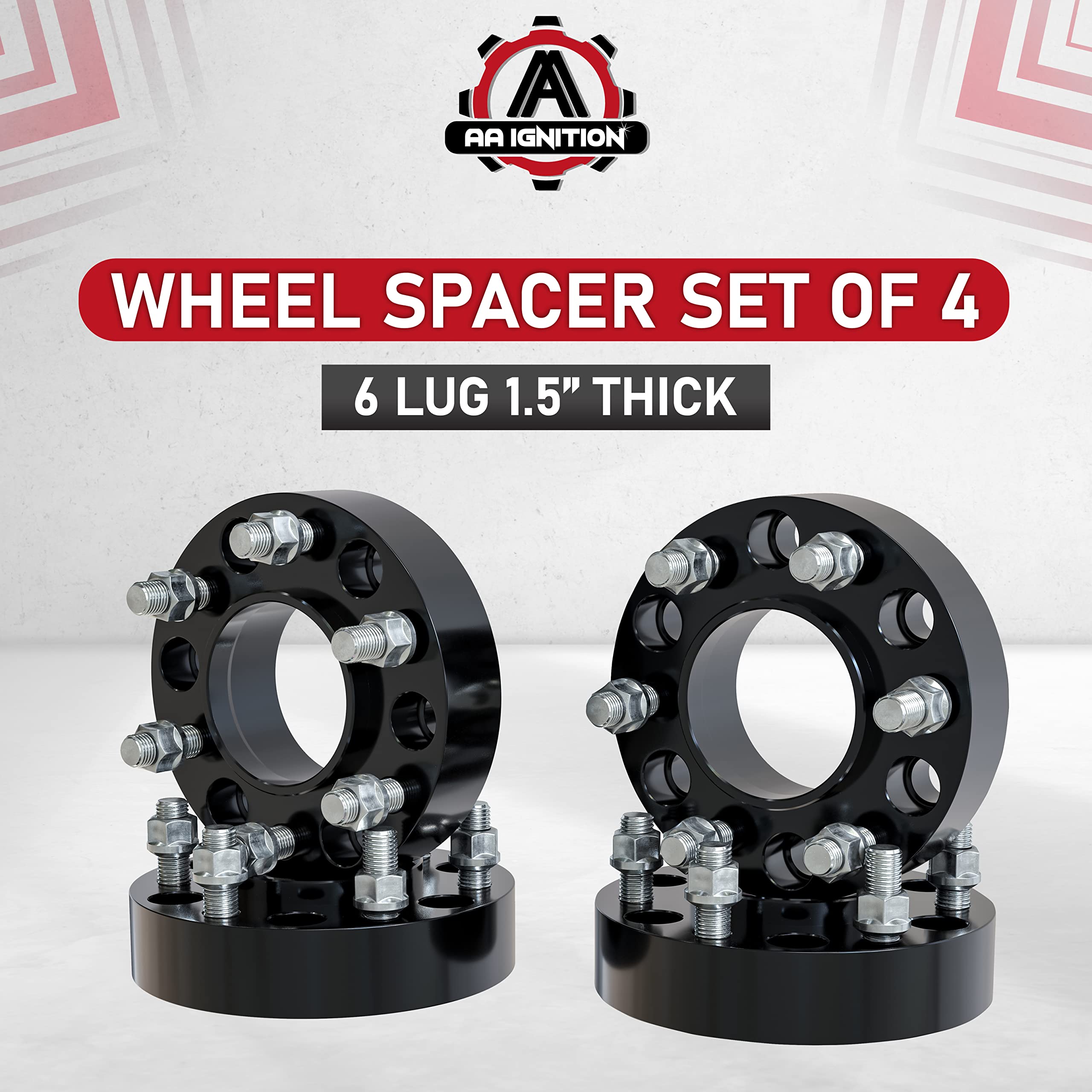 Wheel Spacers 1.5 Inch Set Of 4-6 Lug 38Mm Real Forged Hub Centric Adapter 6X139.7Mm - Compatible With Cadillac, Chevy, Gmc - 19
