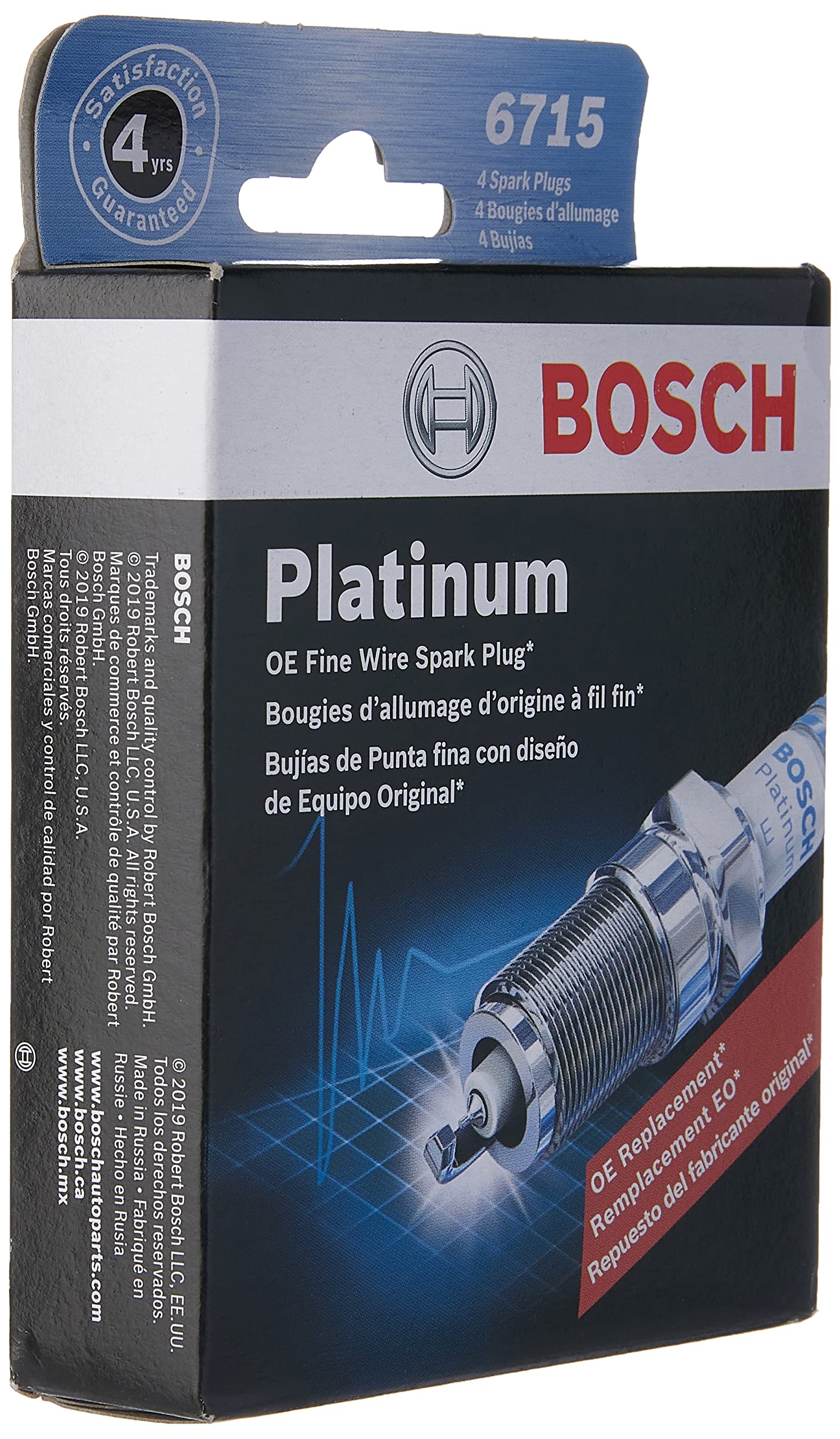 Bosch 6715 Oe Fine Wire Platinum Spark Plug - Pack Of 4