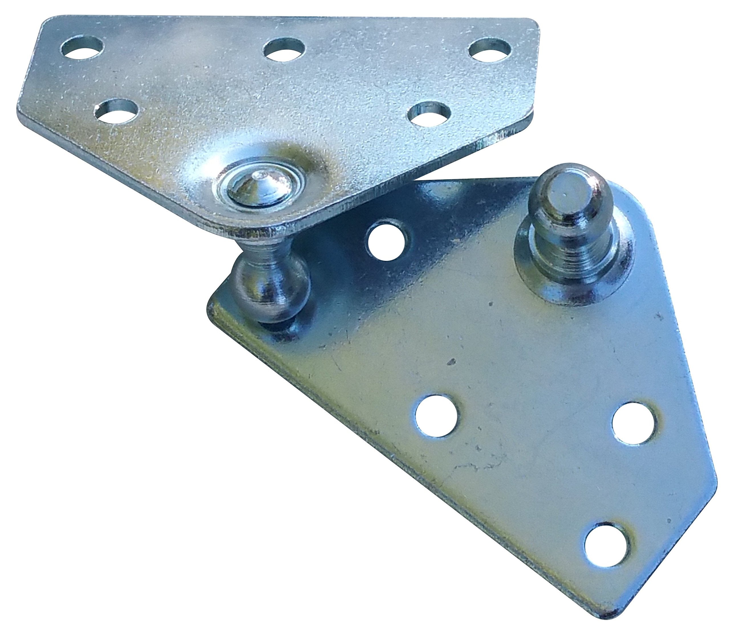 Large Flat Lift Support Bracket - Zinc Plated 14 Gauge Steel - 10Mm Ball Stud - Gas Strut Mounting Brackets - Gas Shock Lid Stru