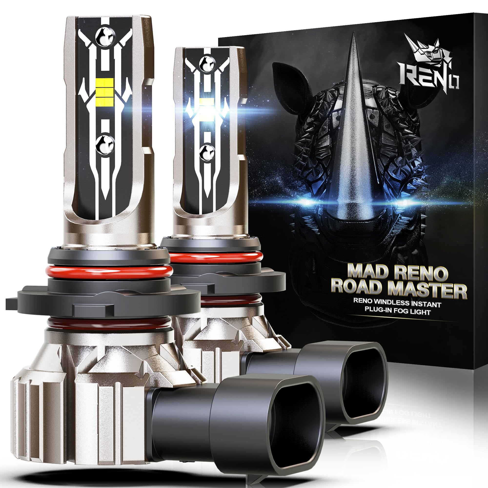 Reno 9005 Bulb, 9005 Fog Lights Bulb, 9005 Light Bulbs Fanless In Line Car Fog Bulb Plug And Play, Pack Of 2