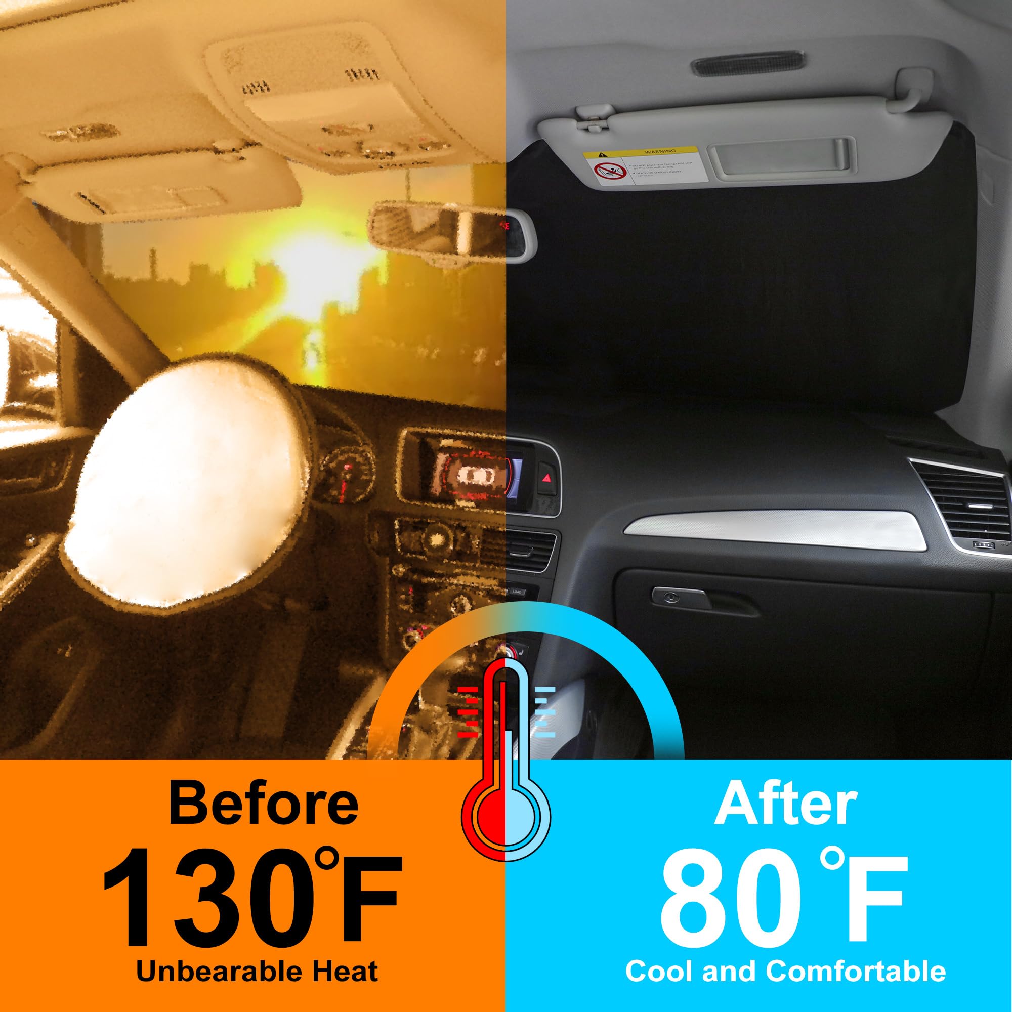 Yycke Windshield Sun Shade Accessories Compatible With 2007-2021 Tundra For Toyota Foldable Sunshade Sun Visor Blocks Uv