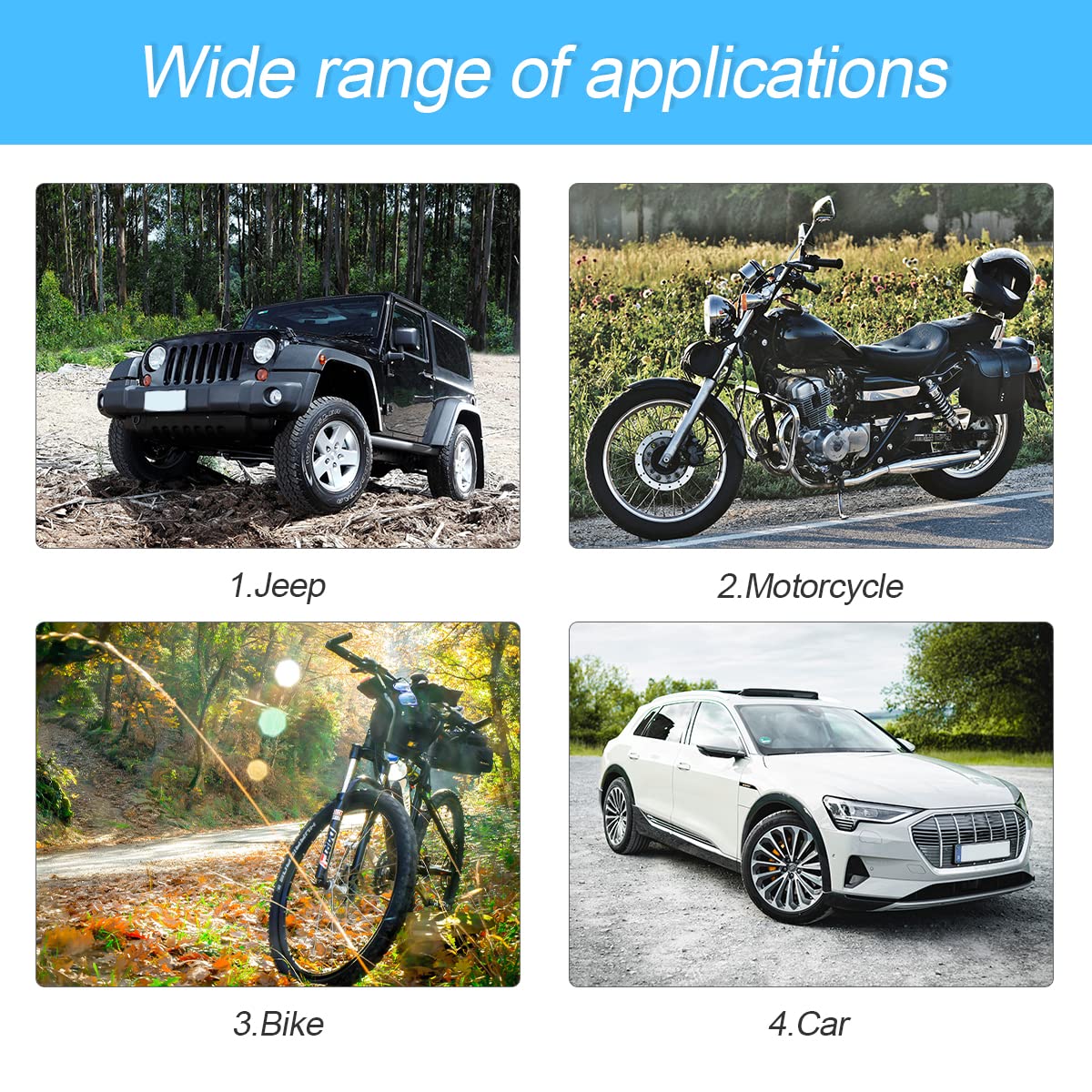 8sanlione Deer Warning Whistle - Self-Adhesive Animal Alert Device, Black, 8PCS, Auto Safety Accessory for Cars, Trucks, Motorcycles