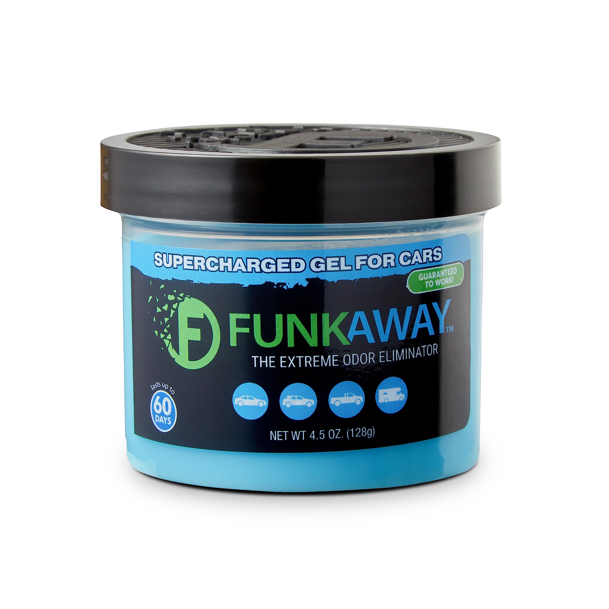Funkaway Supercharged Gel For Cars, 4.5 Oz, Extreme Odor Eliminator Soaks Up And Removes Smells In Cars, Suvs, Trucks And Rvs For Long-Lasting Results