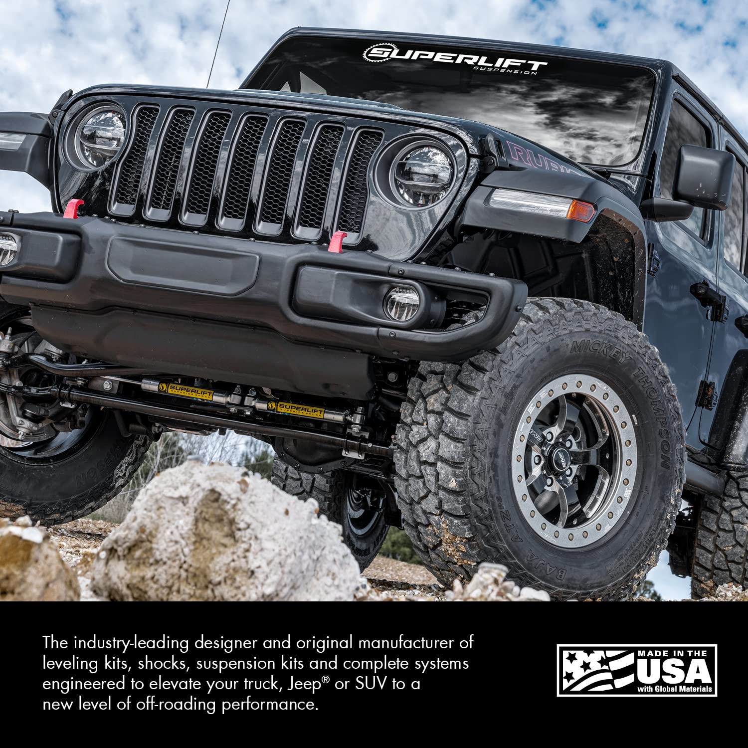Superlift Realtruck Suspension Front Coil Springs For Wrangler Jk | Replacement For 4 Lift | 560 | Fits 2007-2018 Jeep Wrangler Jk 2 & 4 Door With 4 Lift