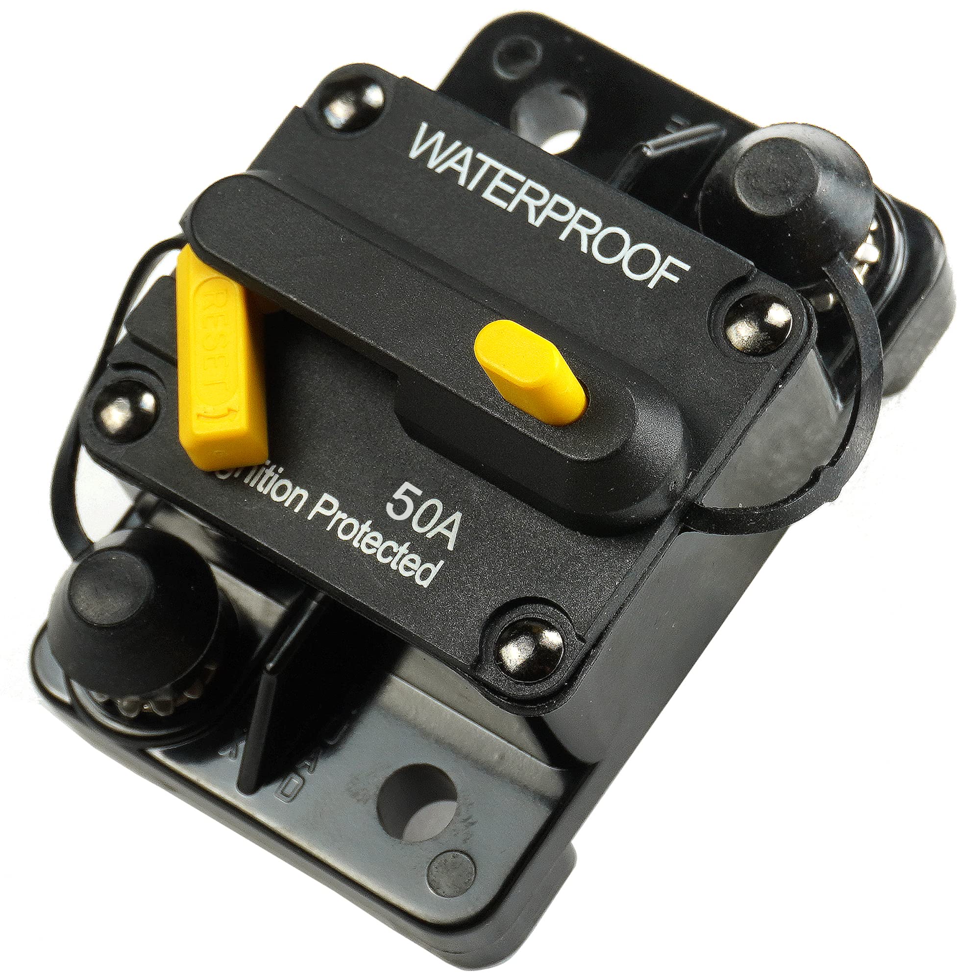 STETION 50 Amp Circuit Breaker with Manual Reset Marine Circuit Breaker Protect for Automotive Audio System Battery Fuse Solar B