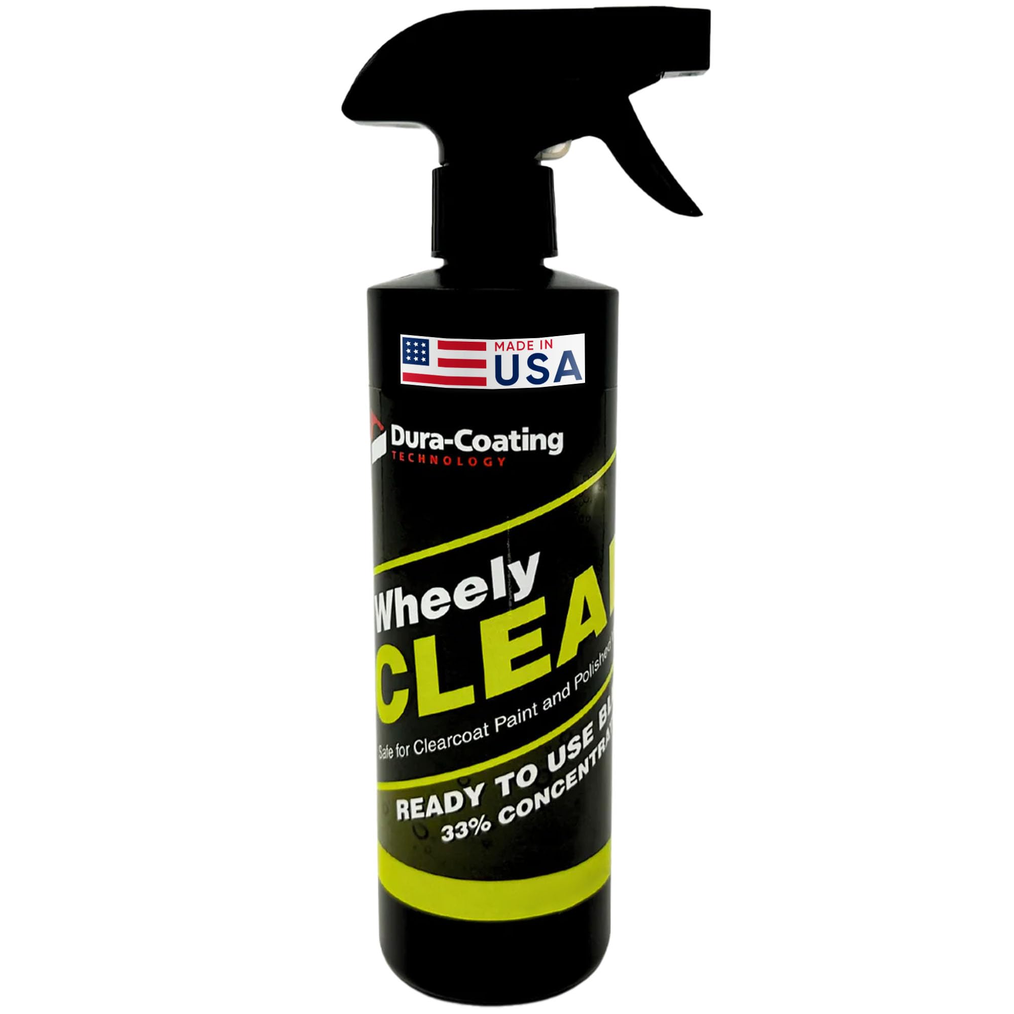 Dura-Coating Technology Wheely Clean - Professional Wheel Cleaner Spray - Ready-To-Use Tire Cleaner And Rim Cleaner - Suitable For Aluminum, Chrome, Or Clear-Coated Wheels - Removes Brake Dust - 16 Oz