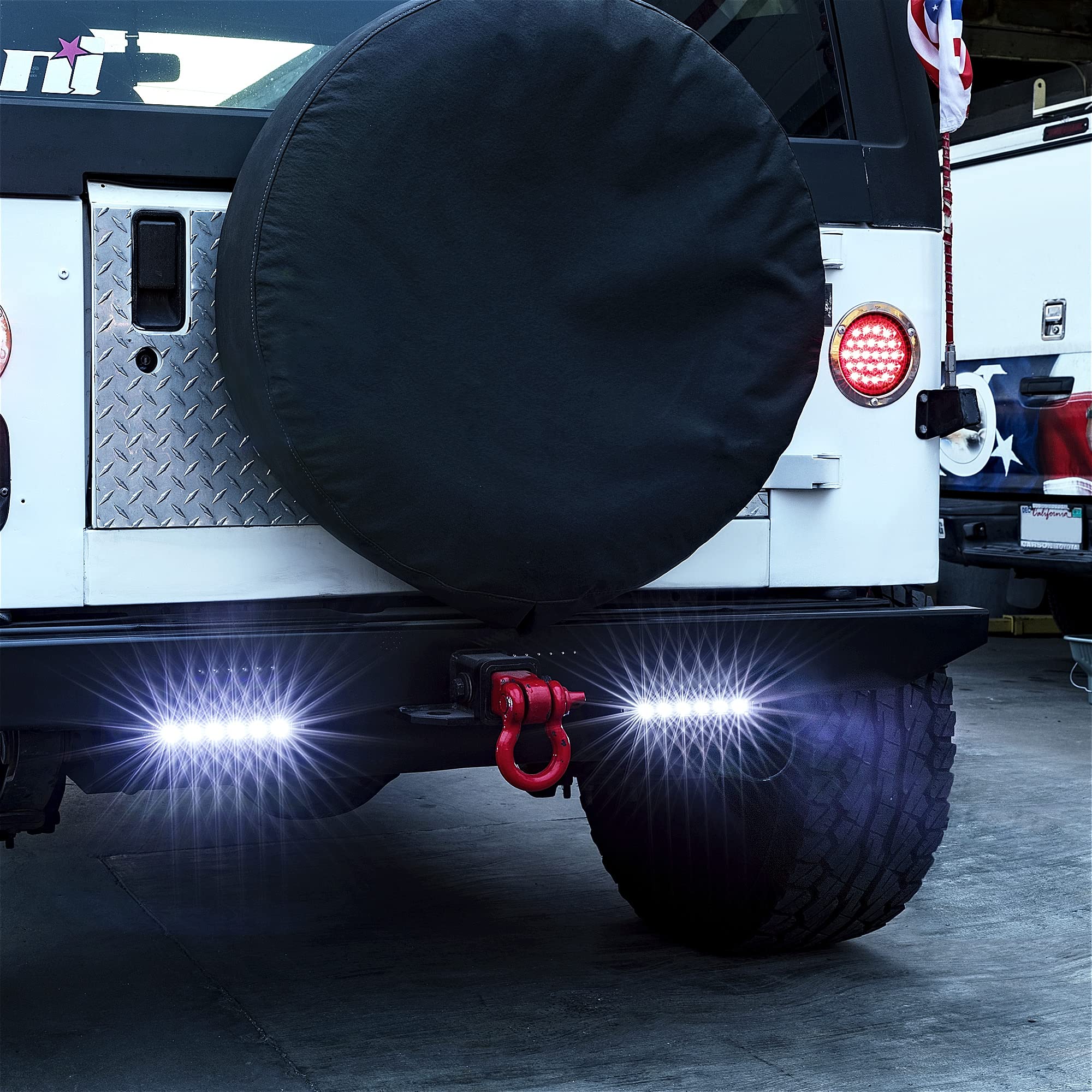 ONLINE LED STORE True Mods 2pc 7" Off Road LED Light Bar - 18W, 1530lm, IP68 Waterproof, Flood Light for Trucks/ATV/Cars
