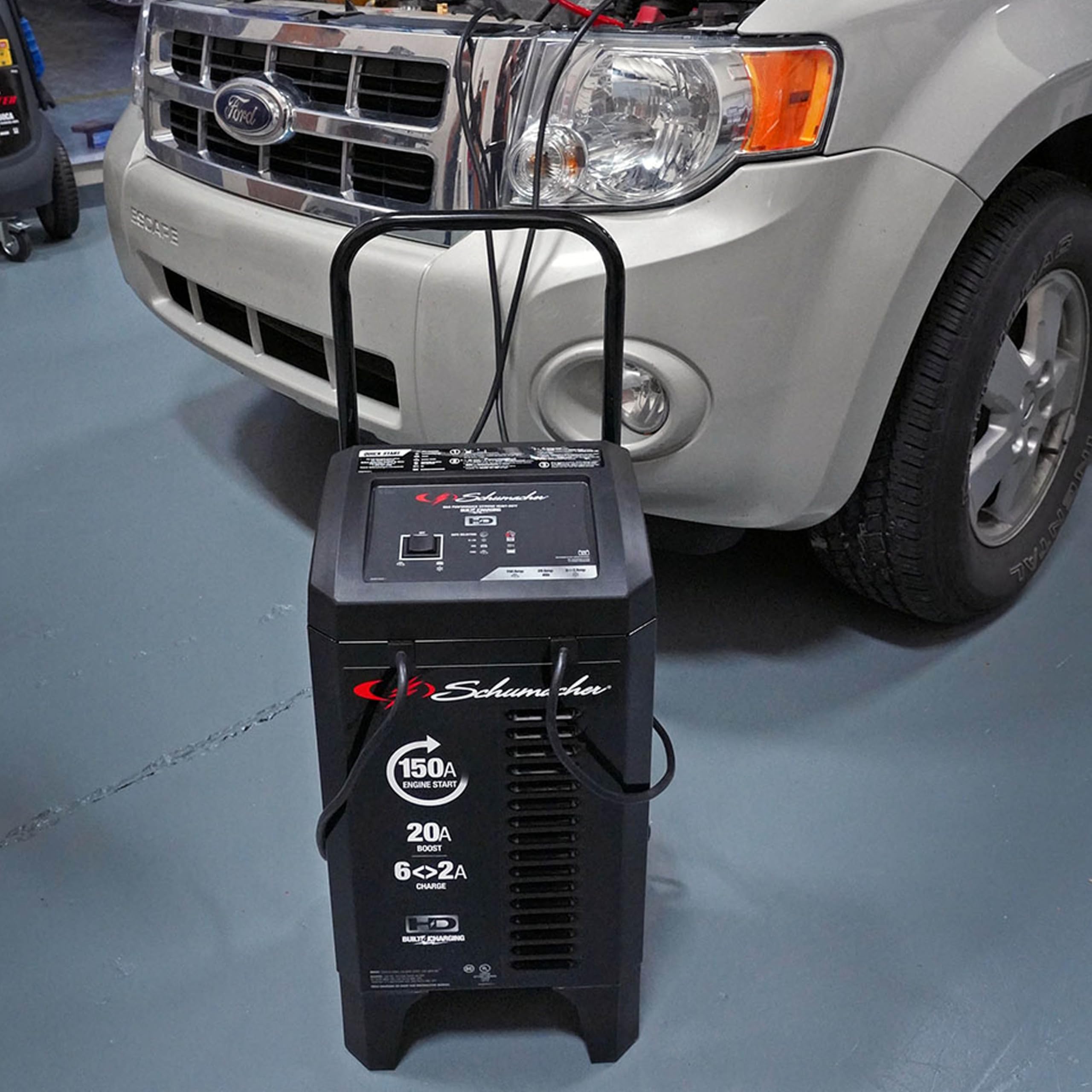 Schumacher Electric 150A 12V Wheeled Battery Charger/Engine Starter For Cars, Trucks & Rvs - Automatic Car Battery Charger/Maint
