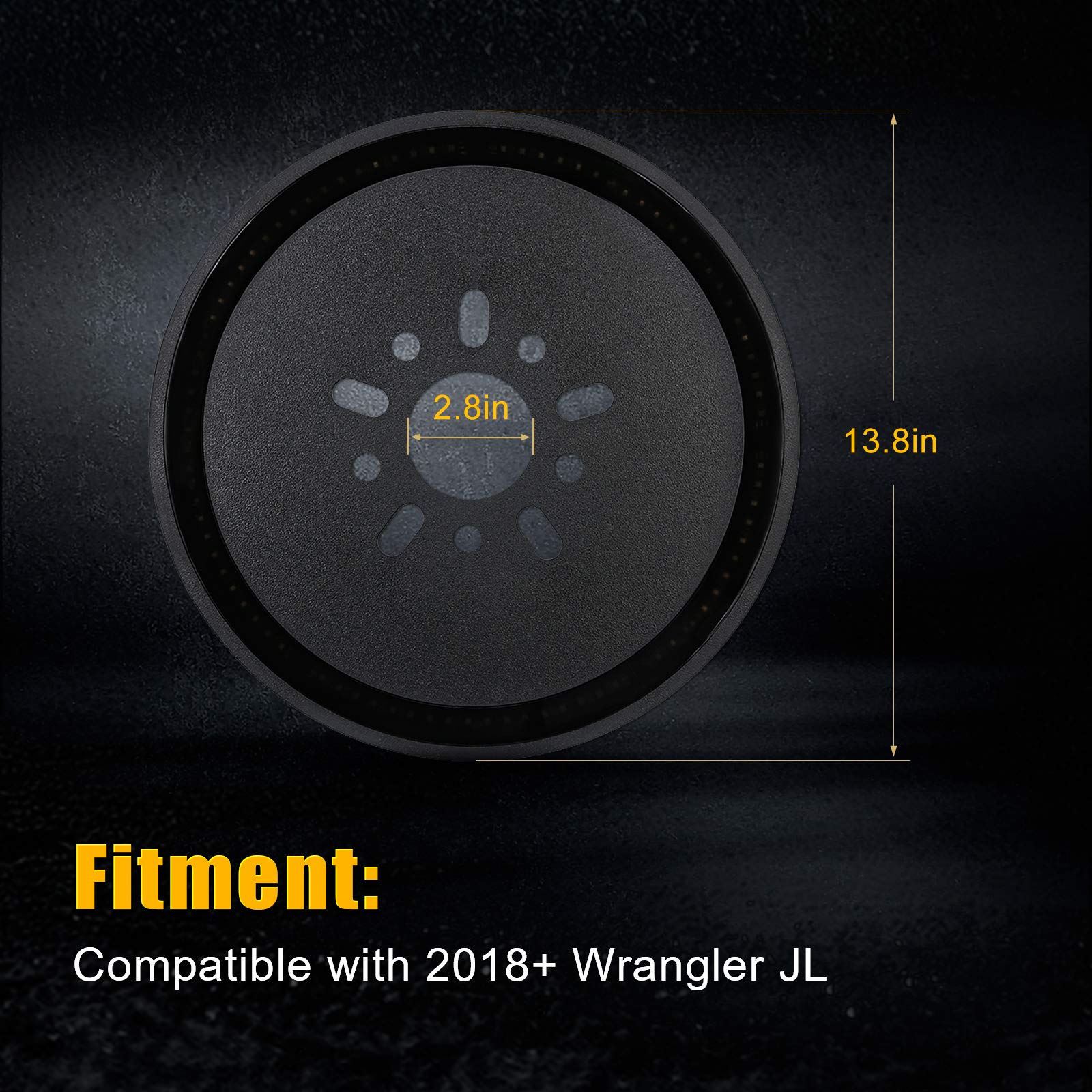 Spare Tire Brake Light Wheel Light 3rd Third Brake Light for 2018 2019 2020 Jeep Wrangler JL JLU with Back Up Camera