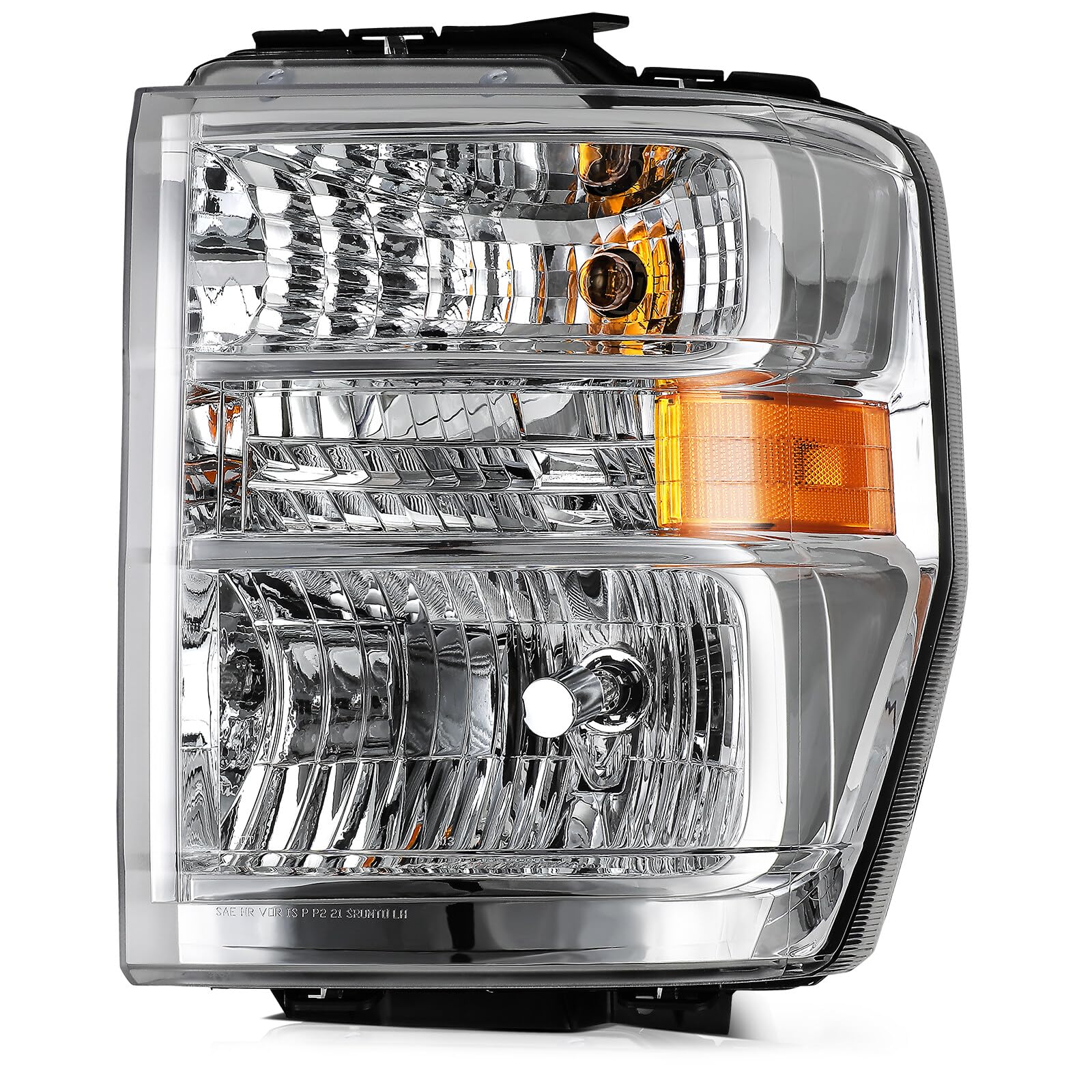 LBRST Headlights Fit 2008-2014 for E-150/250, 2008-2021 for E-350/450 Super Duty Driver Side Headlight Assembly Chrome Housing A
