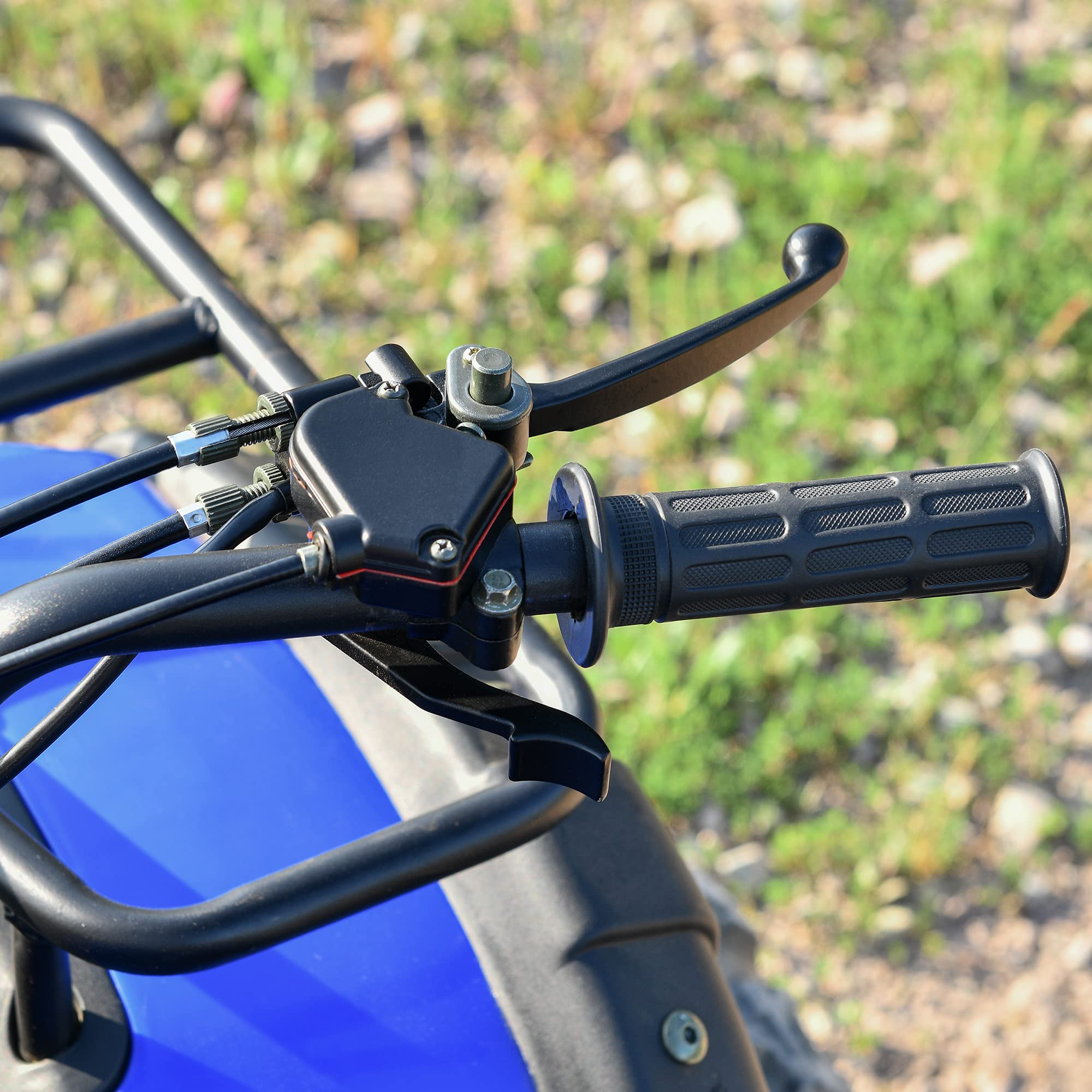 RUTU ATV Thumb Throttle & Brake Cable Kit - Full Metal Speed Governer with Brake Lever - Speed Limiter for 50cc, 90cc,150cc,250c