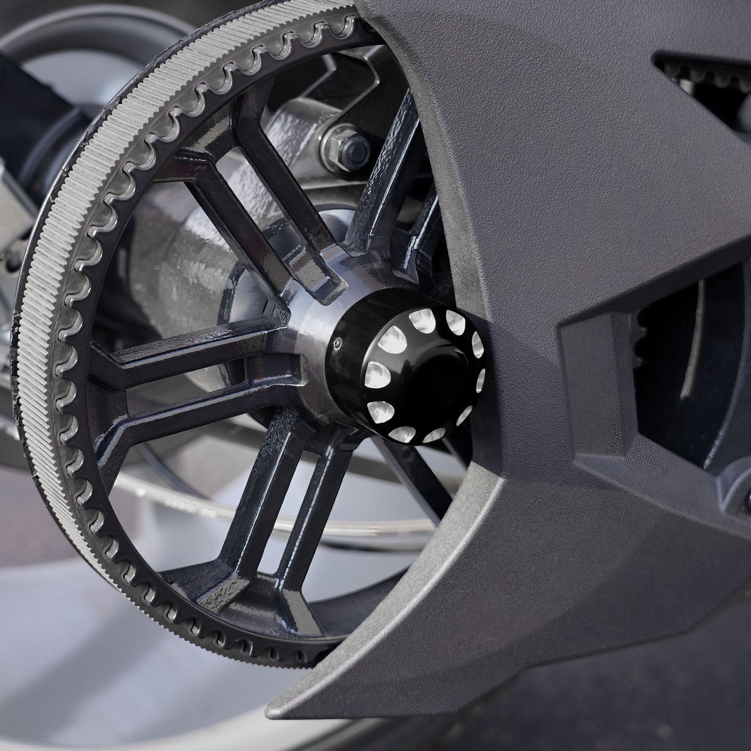 Show Chrome Contrast Cut Dual Axle Nut Cover for Polaris Slingshot | HighQuality Aluminum, Install with Set Screws | Aesthetic w