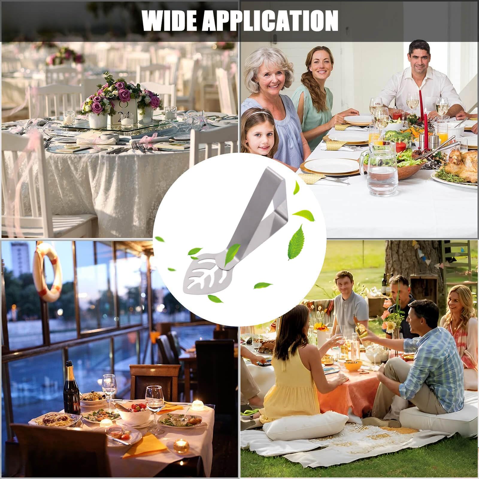 CUNGLIN Table Cloth Holder Clips 10 Pack, Leaf Shape Picnic Tablecloth Clip Outdoor Large Heavy Duty Stainless Steel Decorative