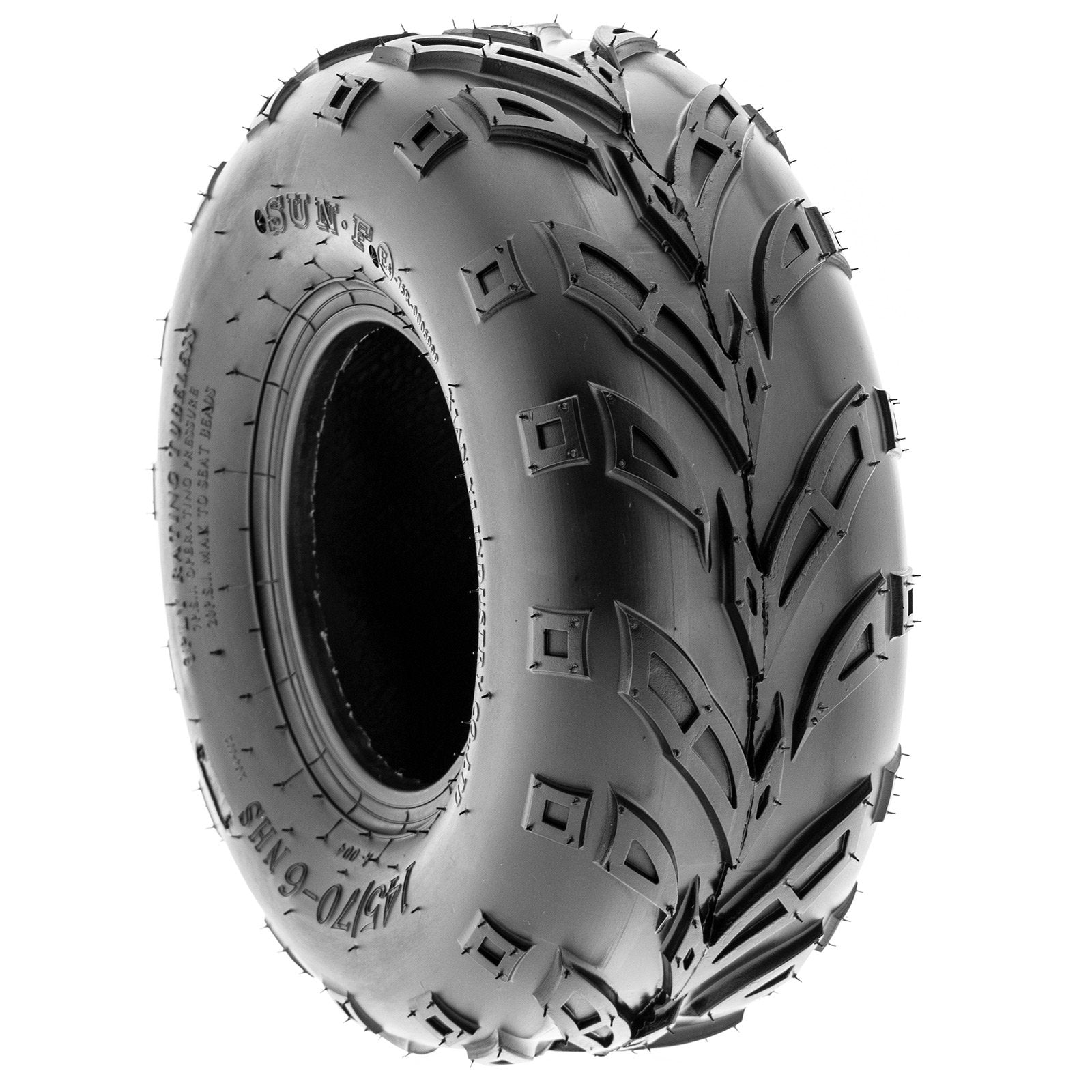 Set of 4 SunF A004 Go-Kart ATV Tires 145/70-6 Front & 145/70-6 Rear, all terrain, 6 PR, Tubeless
