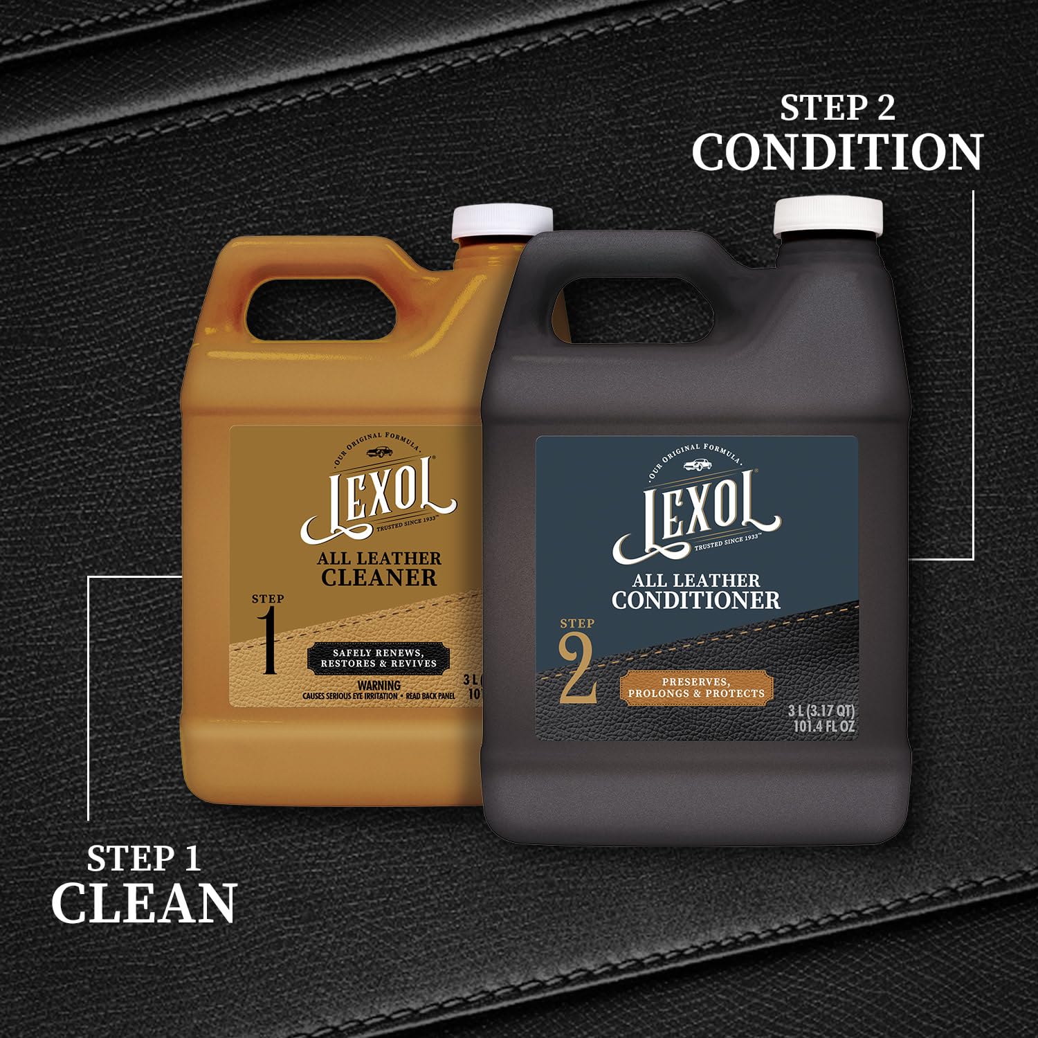 Lexol Deep Leather Conditioner, Use on Car Leather Upholstery, Shoes, Boots, Furniture and Other Leather Accessories, 101.4 Fl O
