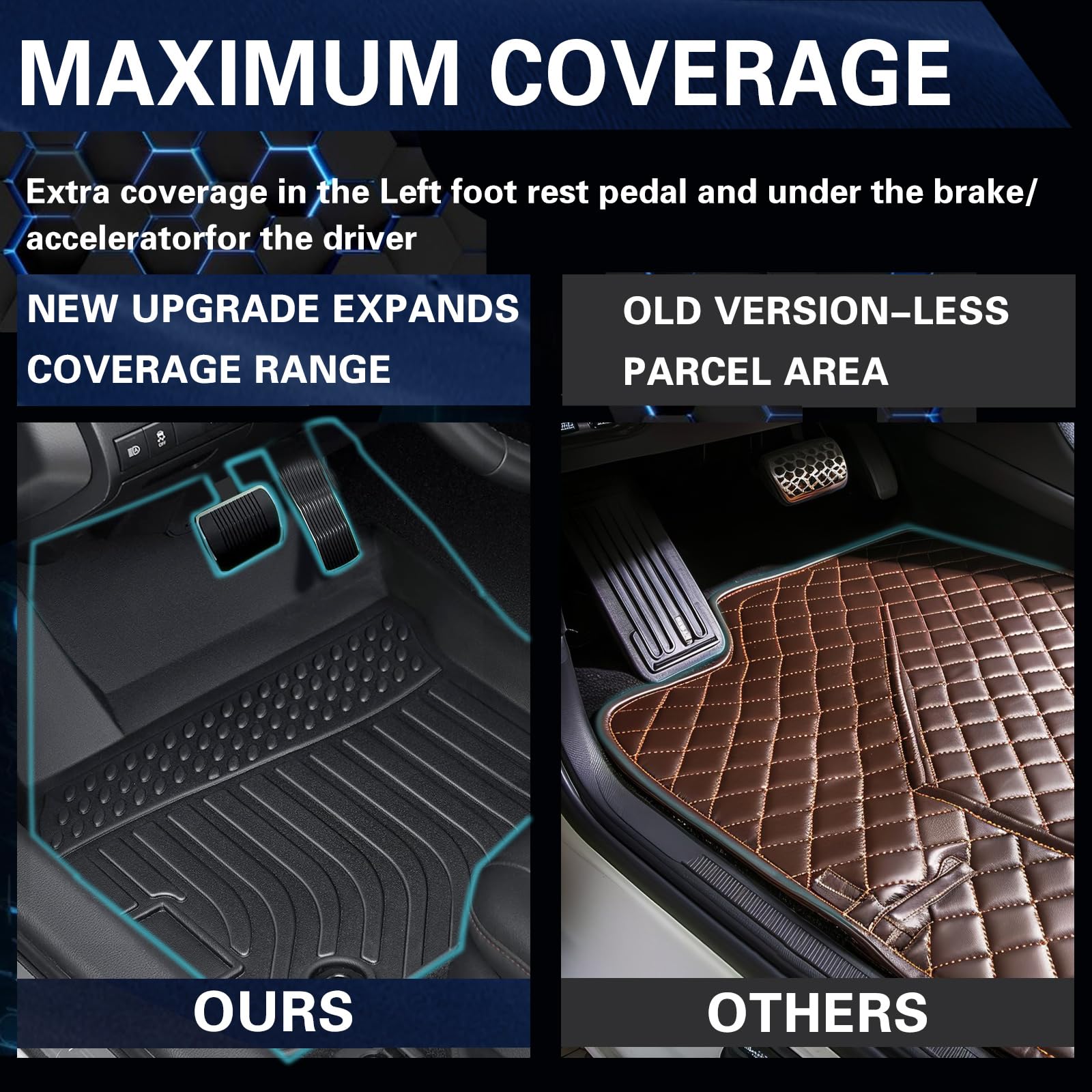 Tupliege Floor Mats for 2021-2023 Elantra N (No Fit 21-23 Hybrid) All Weather Protection Custom TPE Rubber Floor Odorless Anti-S