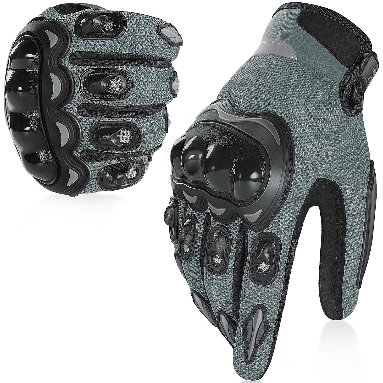 Cofit Summer Motorcycle Glove For Men And Women, Breathable Mesh Motorbike Gloves With Hard Knuckle And Touchscreen For Bmx Atv