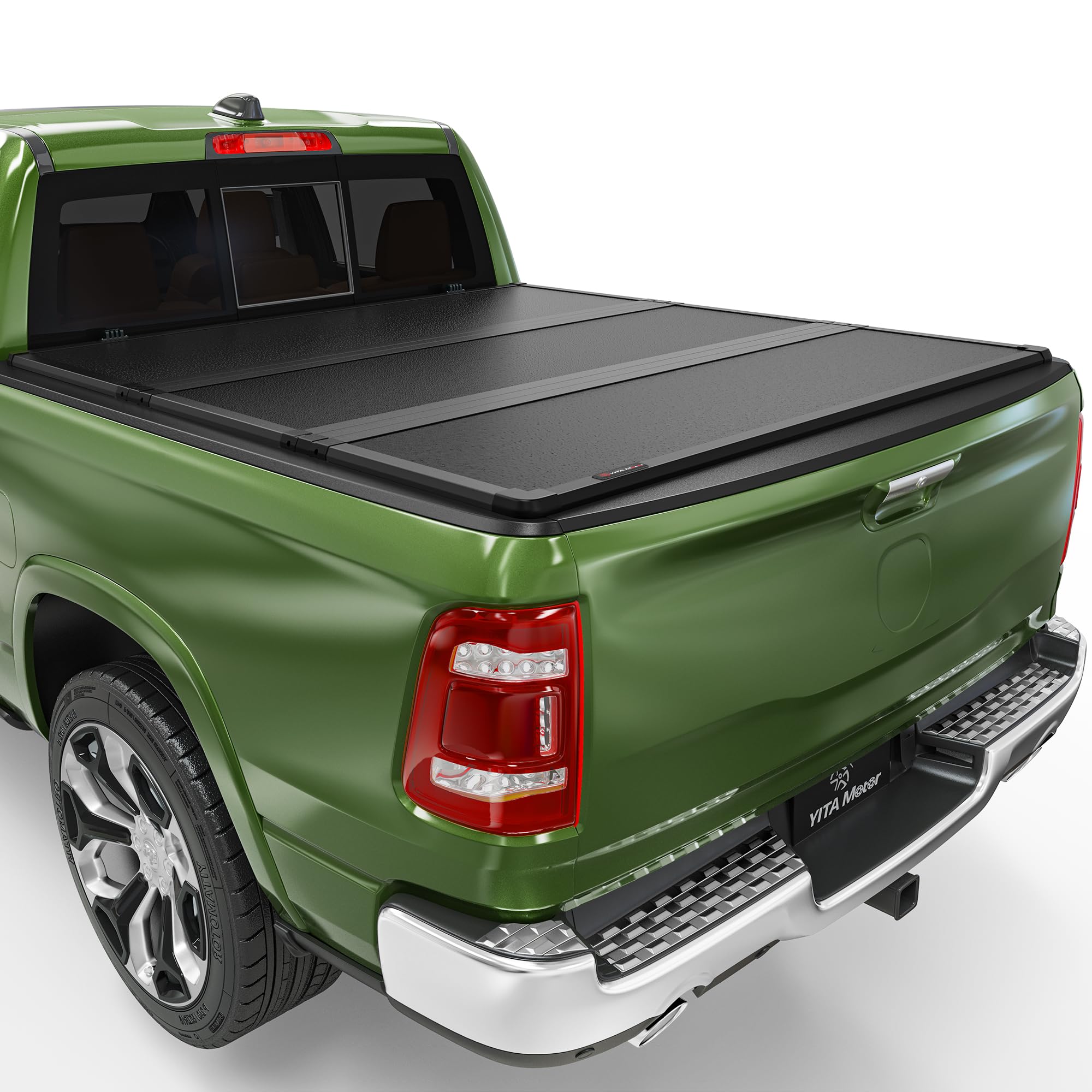 Yitamotor Frp Hard Tri-Fold Truck Bed Tonneau Cover Fits For Dodge Ram 2500 3500 2003-2024, 6.4 Ft Bed Without Rambox