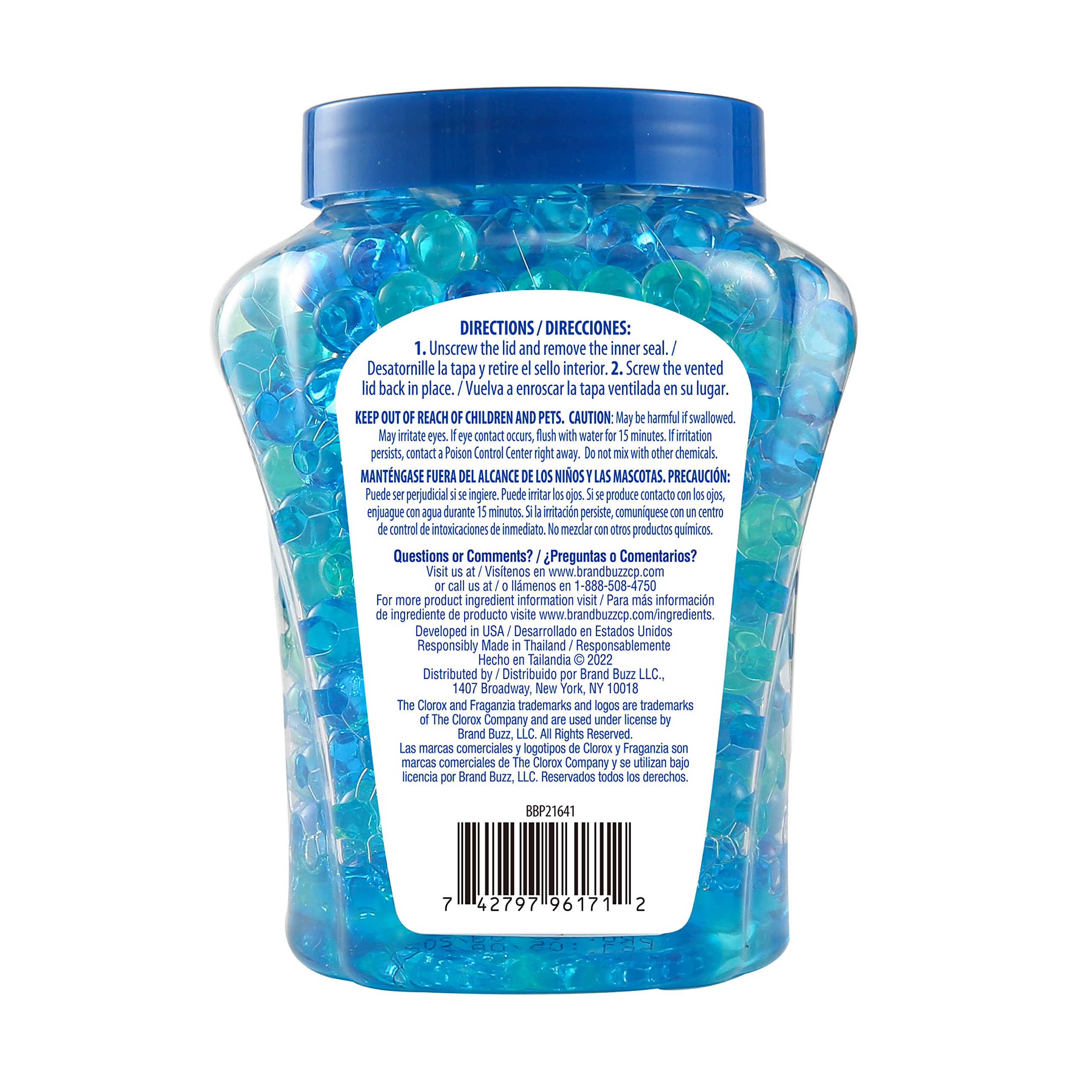 Clorox Fraganzia Air Freshener Beads, Fresh Ocean Breeze, 12oz, Long-Lasting Scent for Home, Bathroom, Office, Model BB21641
