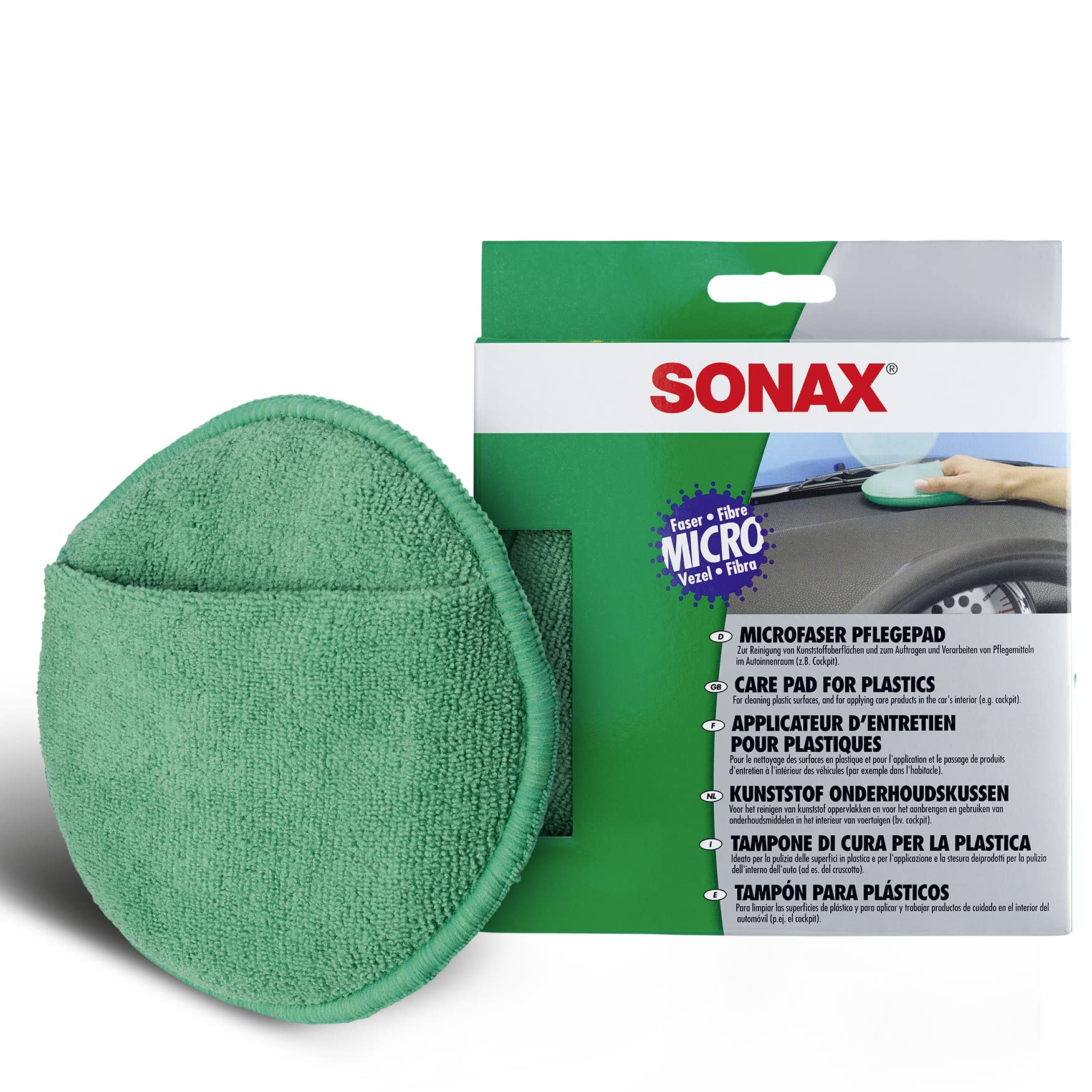 SONAX Care Pad for Plastics - Model 417200, One Pad, Durable Plastic Material