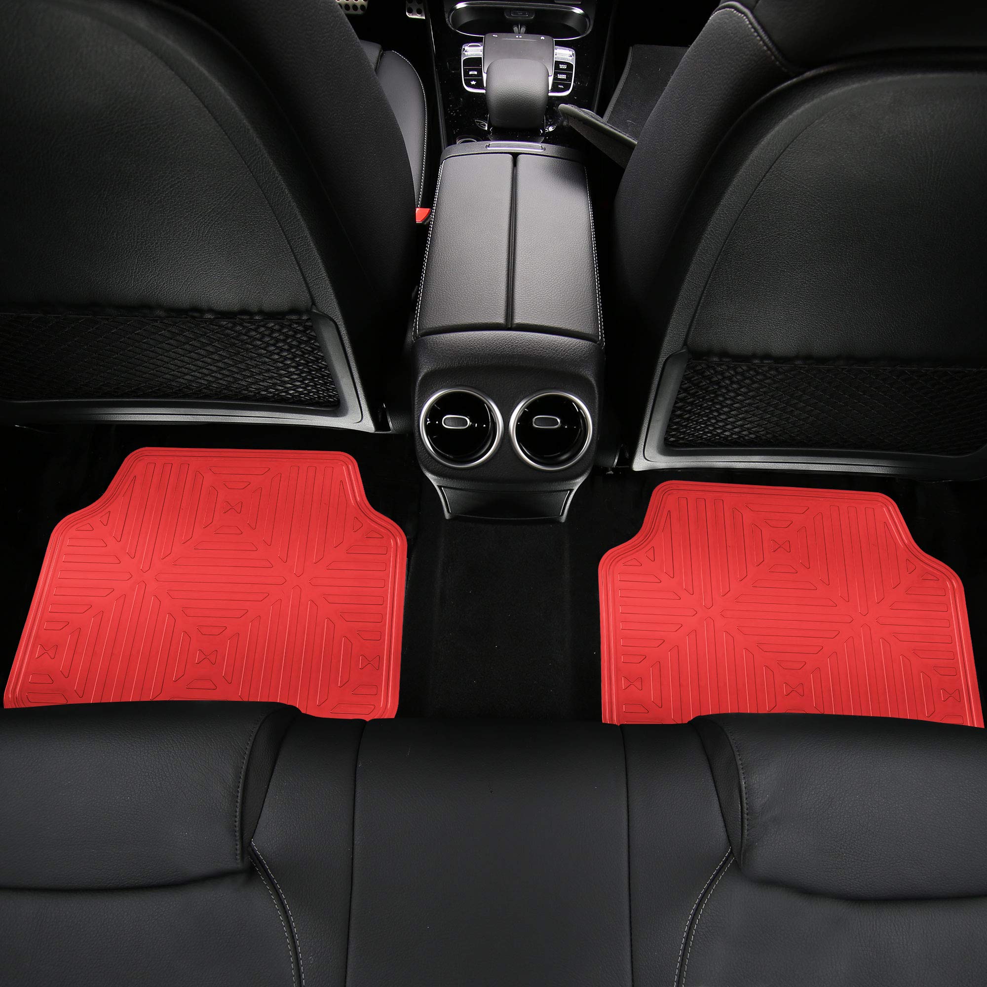 Fh Group Automotive Floor Mats - Heavy-Duty Metallic Rubber Floor Mats For Cars, Universal Fit Full Set, Climaproof Floor Mats,