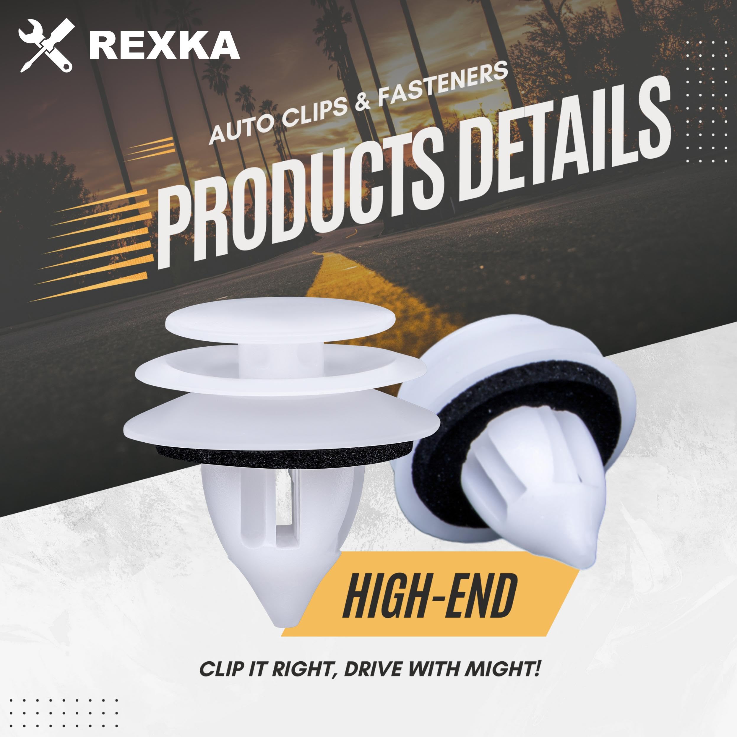 Rexka 15Pcs Door Trim Panel Rivet Clips Gj6R-68-Abx For Miata, Rx-8, Cx-9, Mazda 3, 6