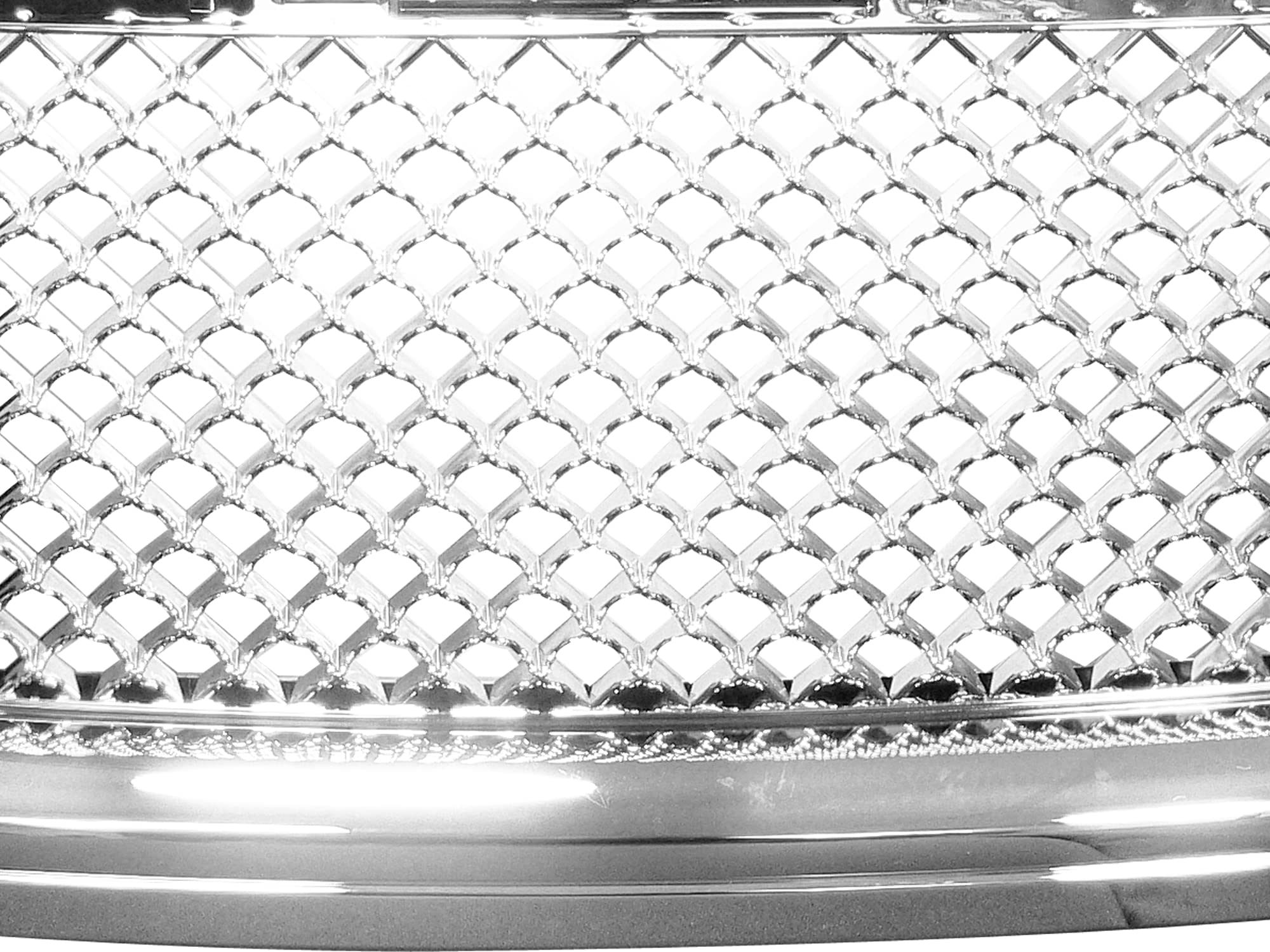 Armordillo Mesh Front Hood Grille for 2002-2009 GMC Envoy XL, Chrome, Model 7148635, Plastic Material
