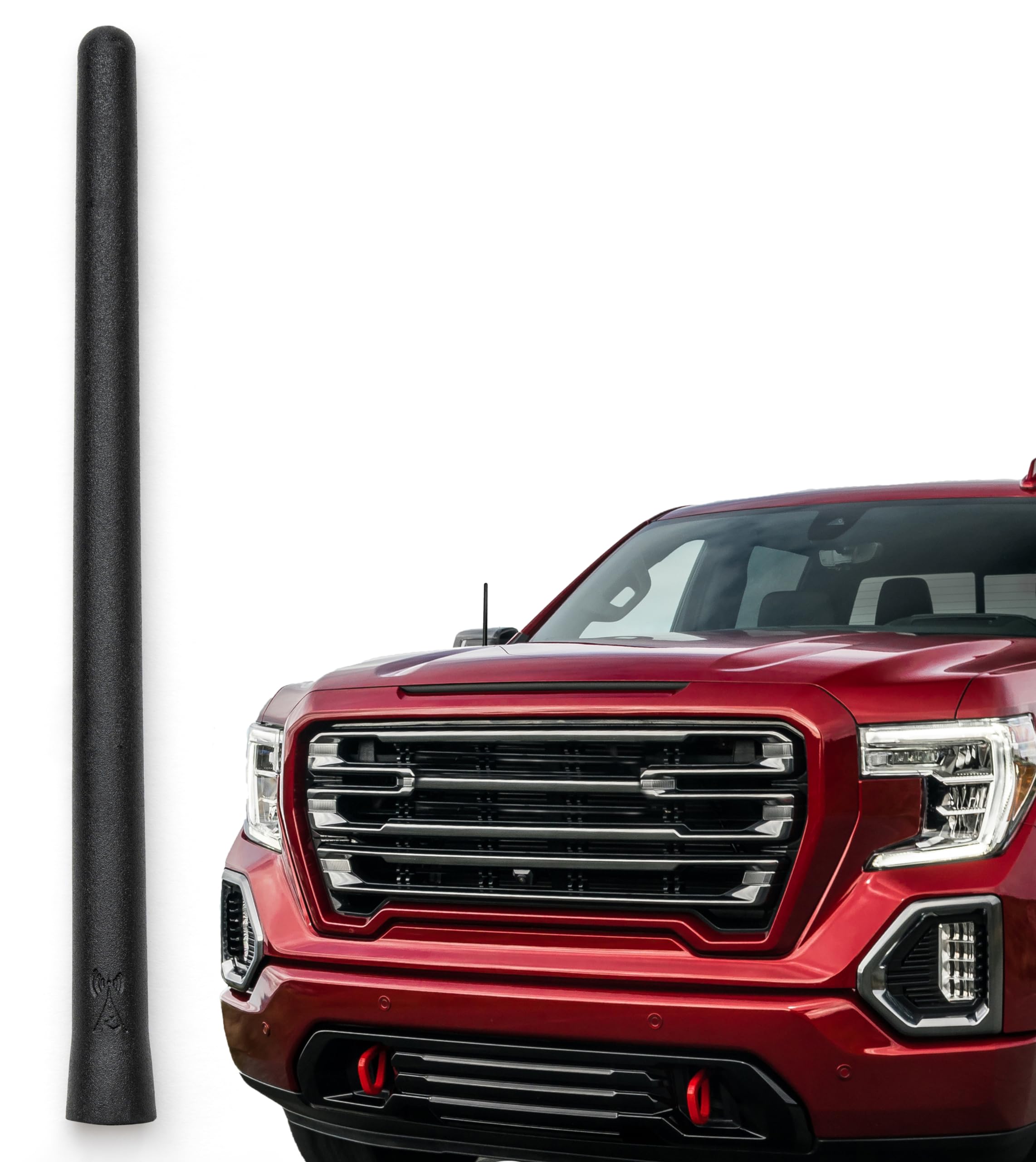 AntennaMastsRus - Short Rubber Antenna fits GMC Sierra 1500 (2006-2024) - The Original 6 3/4 Inch Accessories - Car Wash Proof -