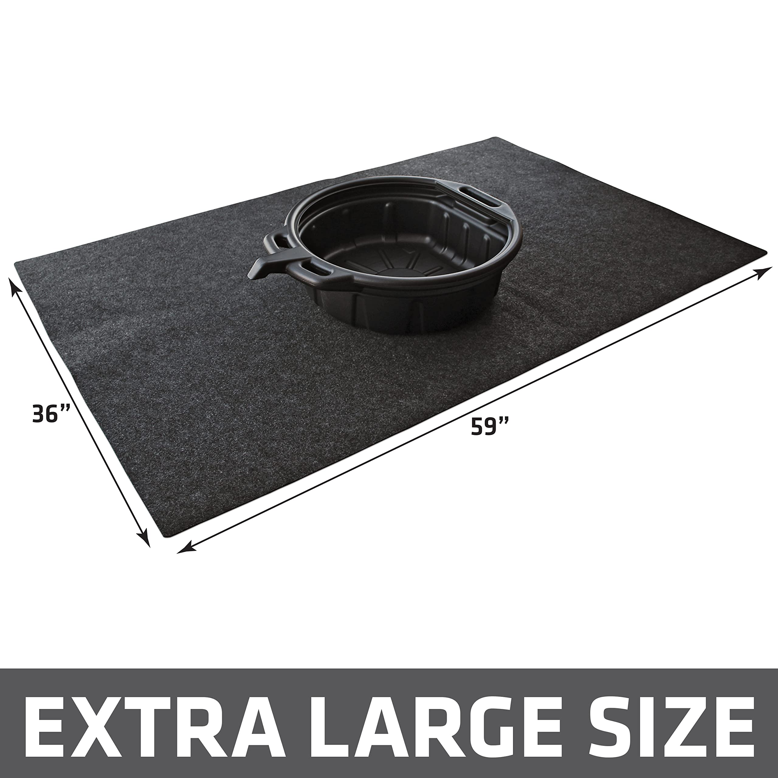 Drymate Xl Oil Spill Mat (36'' X 59''), Premium Absorbent Oil Pad, Reusable, Washable, Durable, Waterproof Backing Contains Liqu