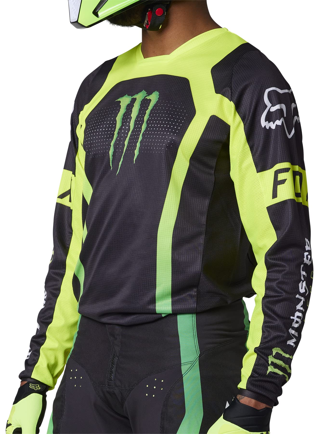 Fox Racing Men's 180 Monster Motocross Jersey, X-Large, Black, Polyester, Model 29615-001