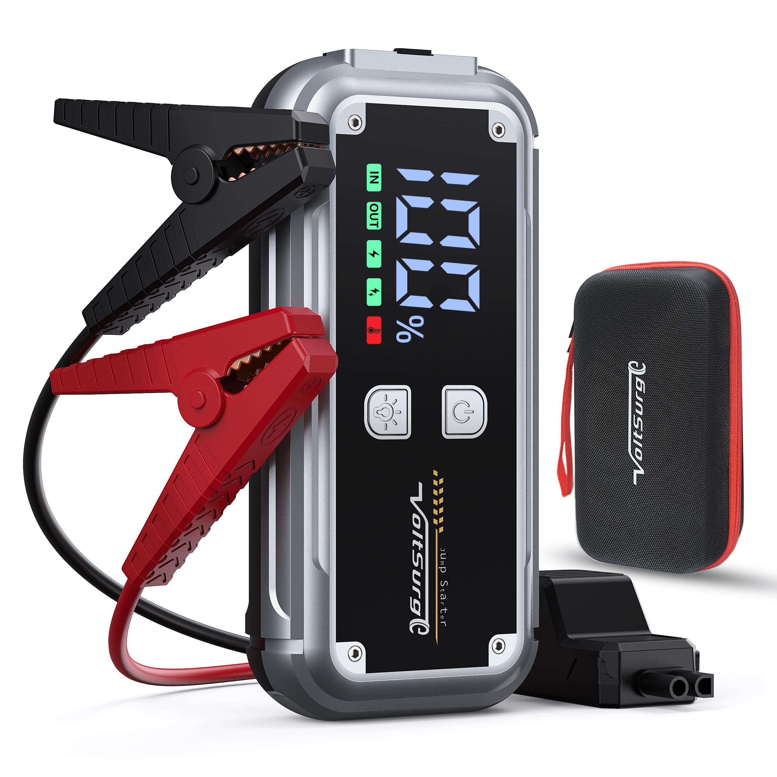 7000A Jump Starter Pack for Car, 12V Portable Jumper Starter (up to All Gas 8.0L Diesel Engine) with LCD Display, Jump Box Charg