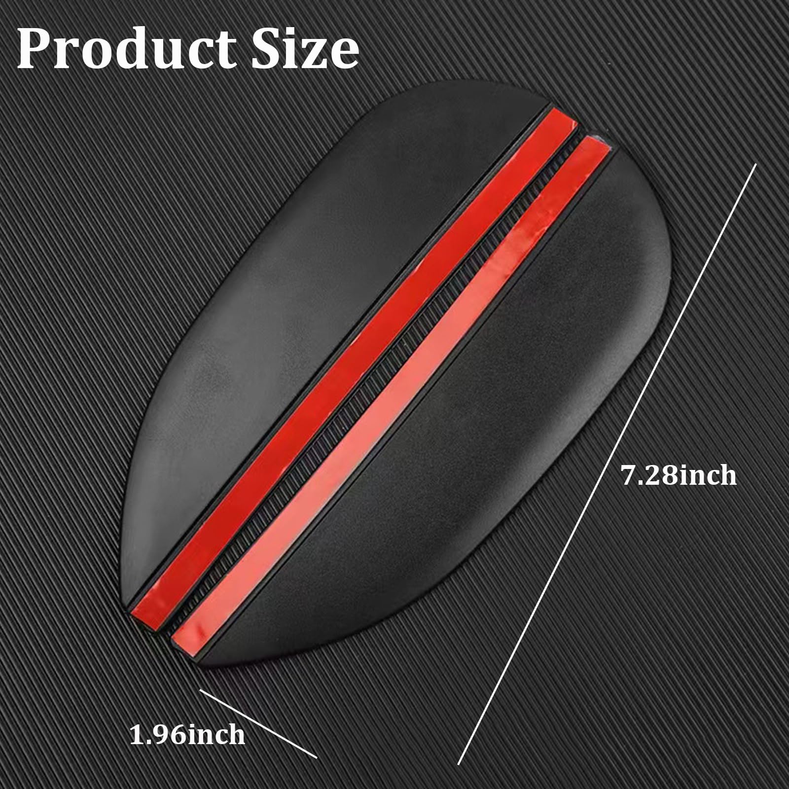 Smeyta Car Rearview Rain Eyebrow Shield,Car Mirror Rain Protector Film,Visor Guard for Most Truck and SUV (Solid Black, 2PC)