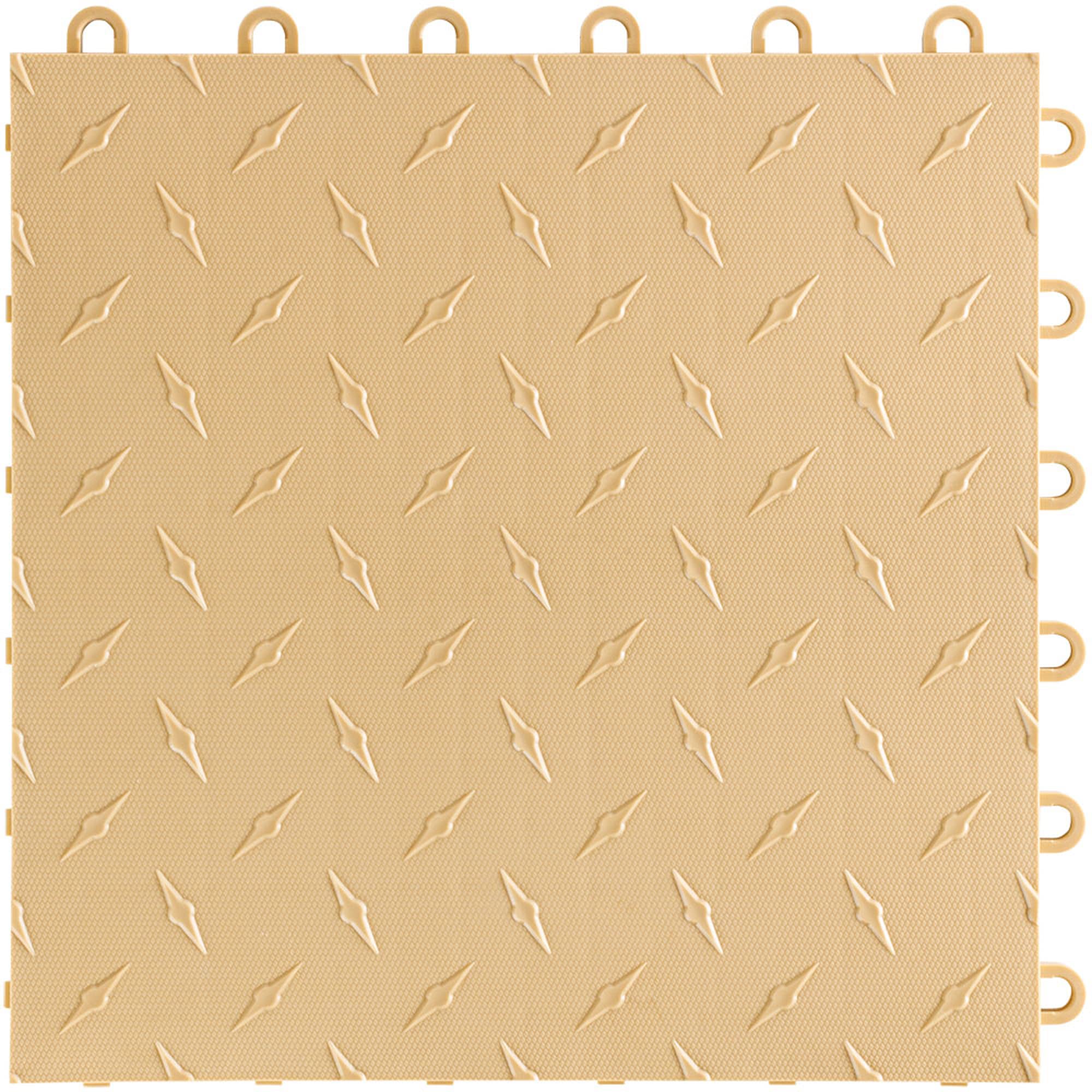 Speedway Diamond Interlocking Garage Floor Tiles 12 x 12-Inch, Mocha, 50 Piece Set