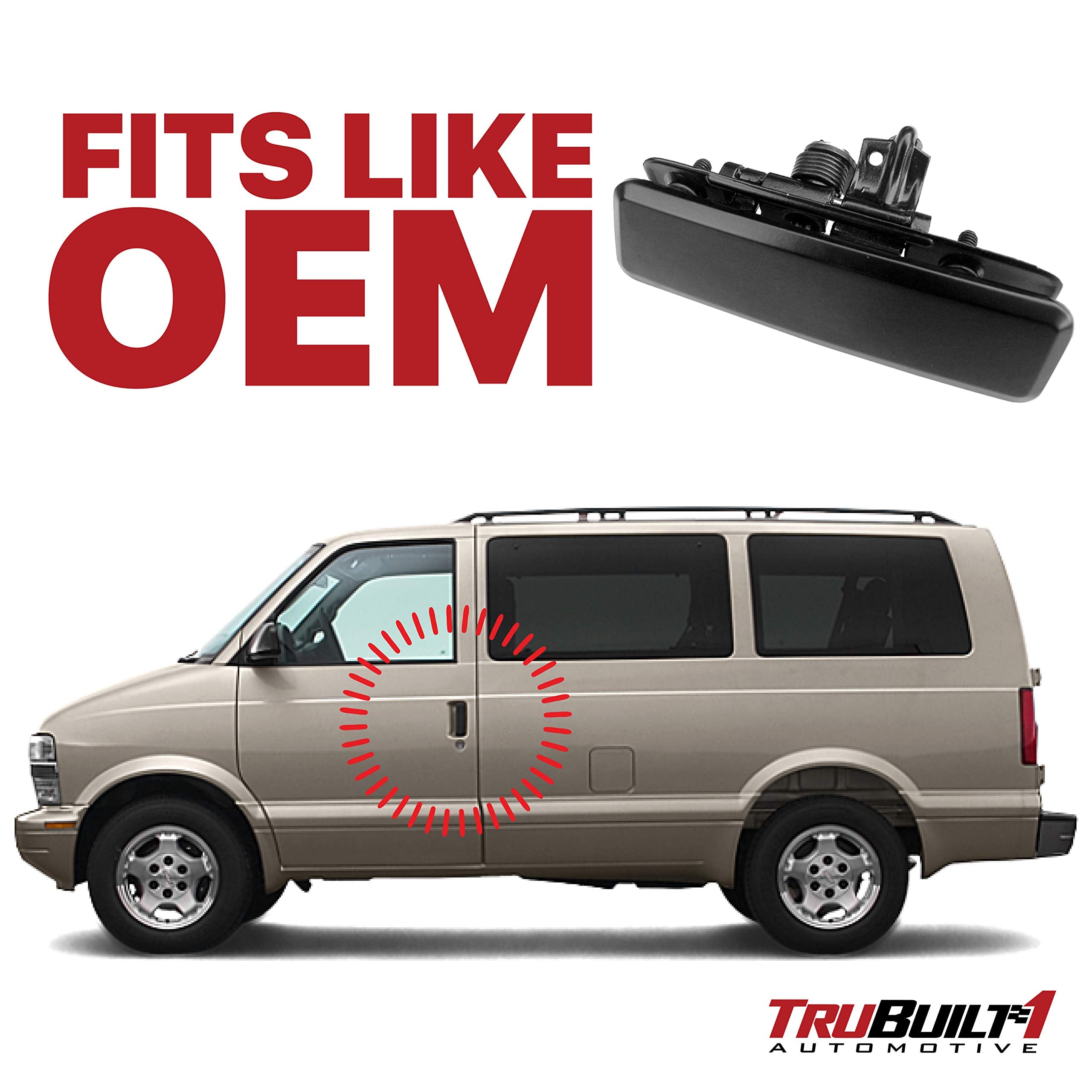 T1A Exterior Door Handles for Front Driver and Passenger Side Replacement for 1992-2005 Chevrolet Astro Van and GMC Safari, Smoo