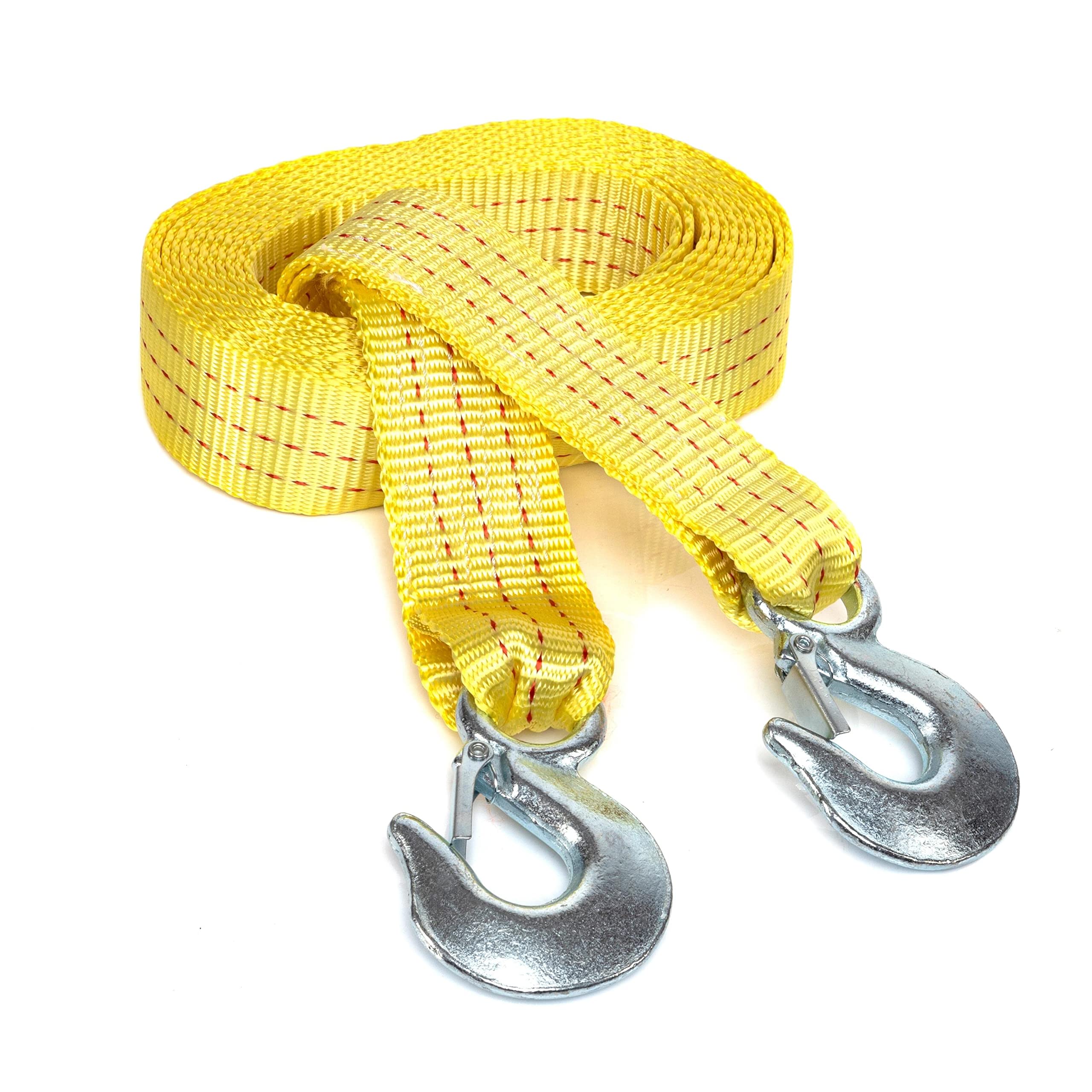Neiko 51005A Heavy-Duty Tow Strap With Hooks 2 Pack, 2 Inches By 20 Feet, Woven Polyester Webbing, And 10,000-Pound Capacity, Hd