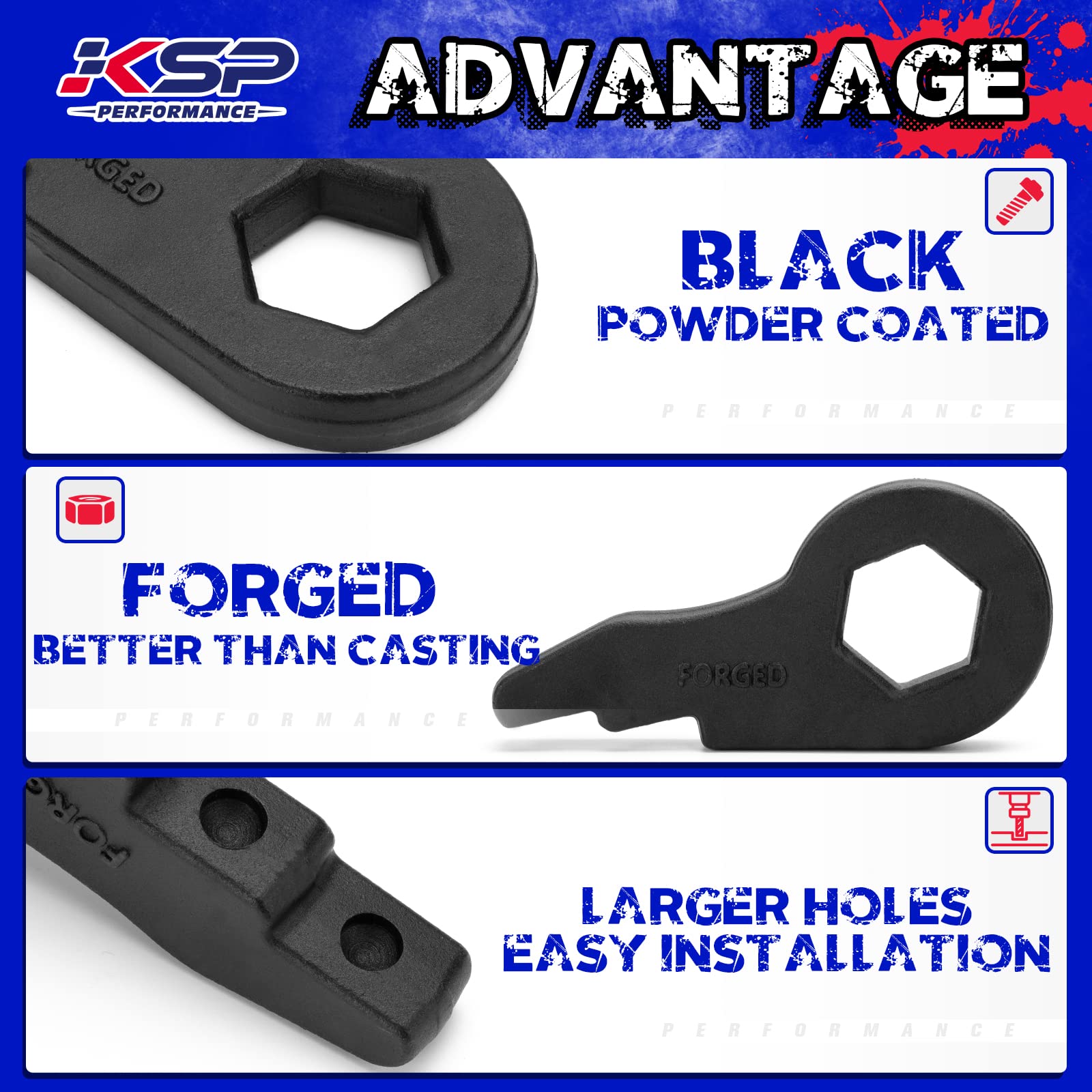 KSP 1-3'' Torsion Key for Silverado Sierra 2500HD 3500HD 2011-2019, Adjustable Forged Torsion Bar Key Compatible with Chevy GMC