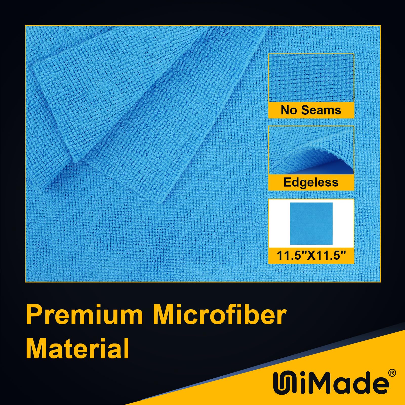 Unimade Shop Towels Rags, 50 Pack Reusable Shop Rags Bulk Microfiber Cleaning Cloth Lint Free Cleaning Towels For Car Kitchen Au