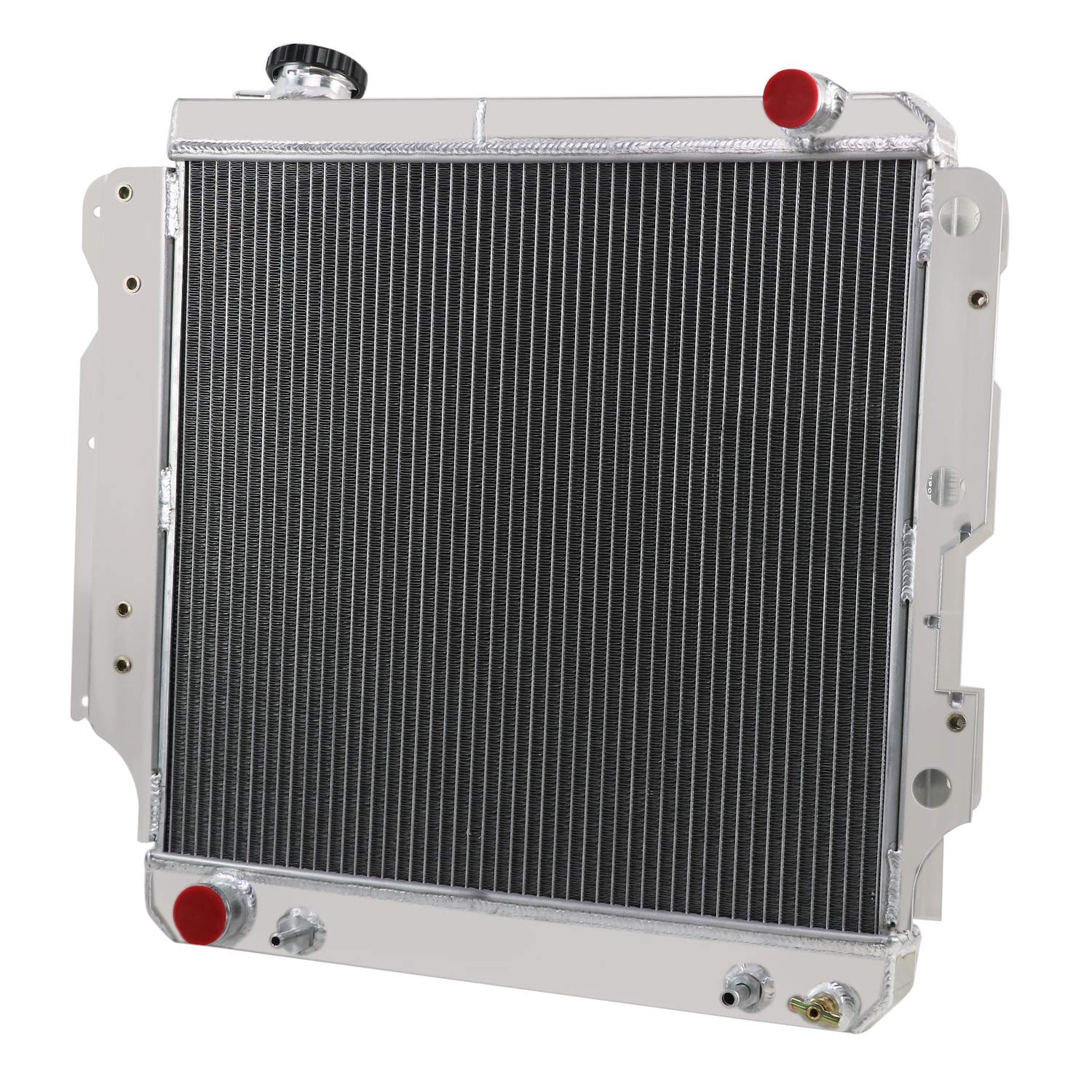 HKAUTOPART 3-Row Aluminium Radiator Kit with 16 Inch Fan & Relay for 1987-2006 Jeep Wrangler & 1997-2006 Jeep TJ 2.