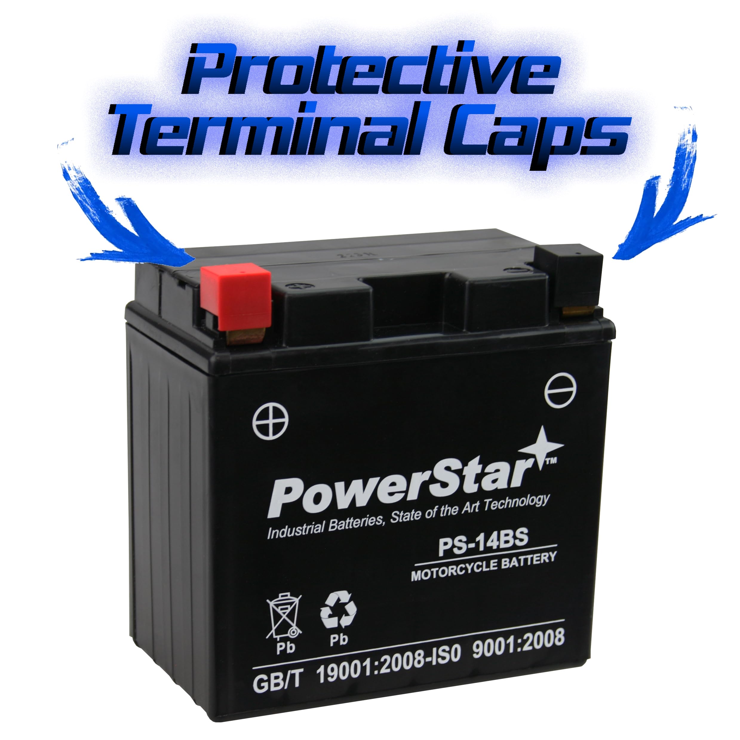 Powersports Battery - Replaces: YTX14-BS, ETX14, ES14BS, GTX14-BS, UTX1
