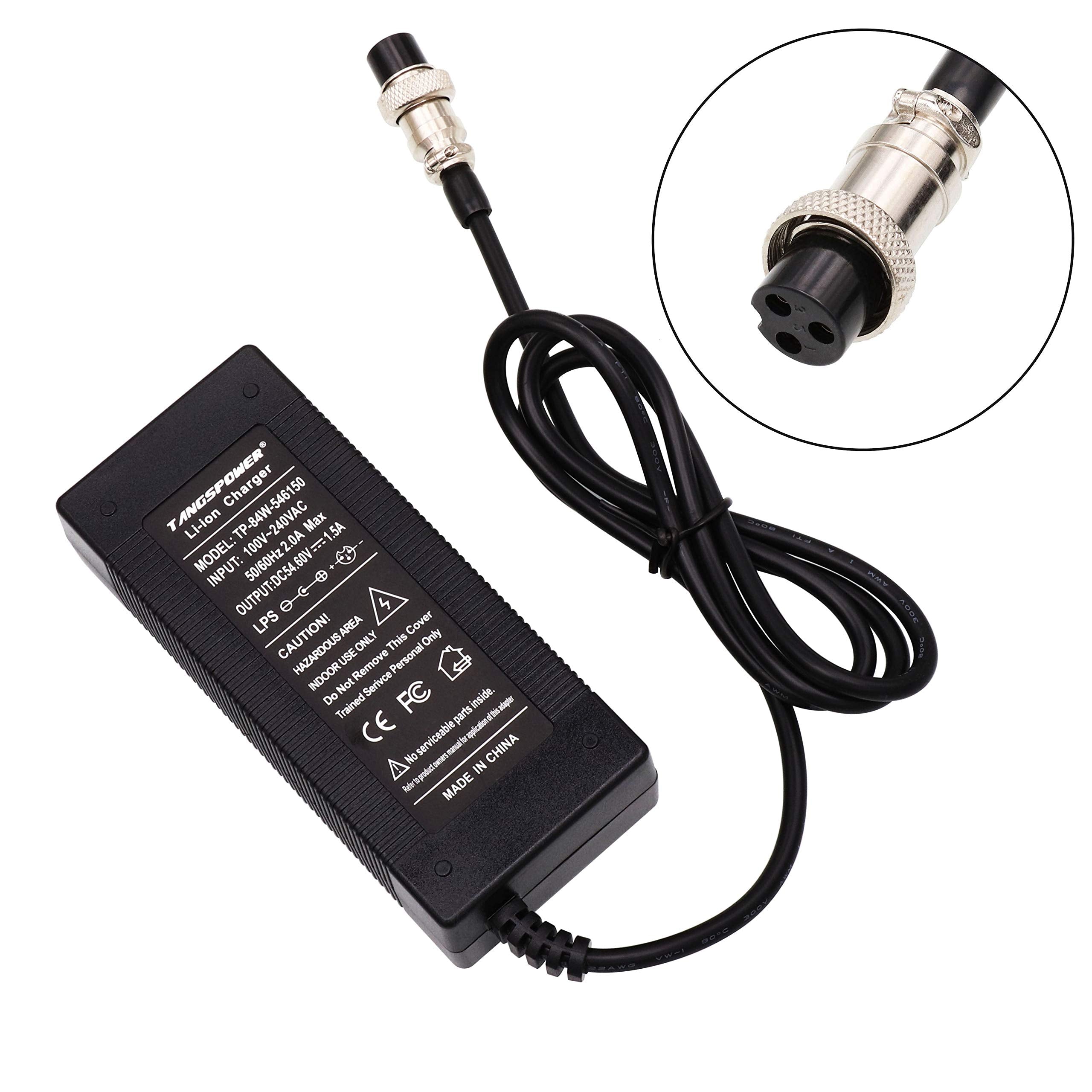 TANGSPOWER 54.6V Adapter Charger for 48V Skywalker, 8S Evercross H5, Kugoo M4/M4 Pro - TP-84W-546150