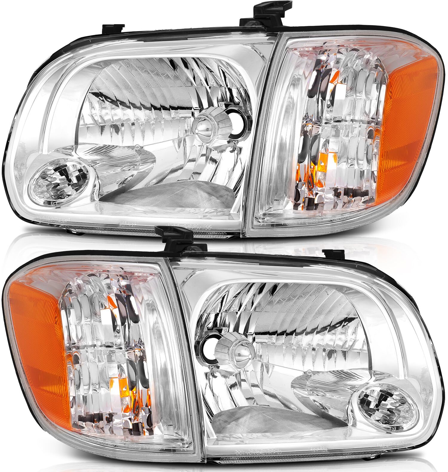 OCPTY Headlight Assembly Pair Replacement for Toyota Sequoia 2005-2007 for Toyota Tundra 2005-2006 Bulbs Not Included