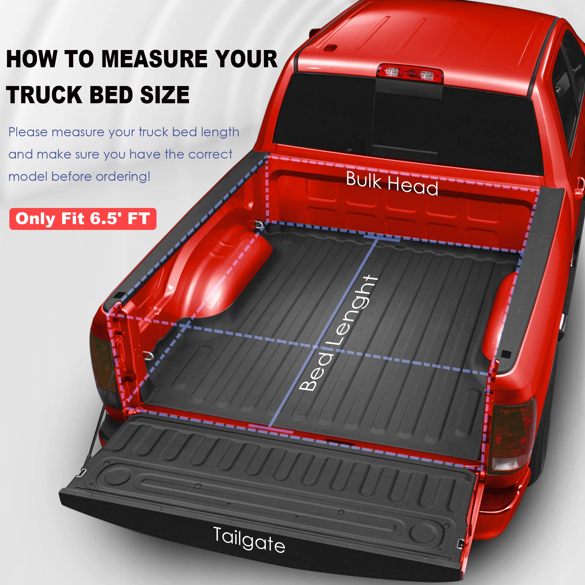 Mostplus Roll-Up Soft Vinyl Truck Bed Tonneau Cover Compatible With 1988-2006 Chevy Chevrolet Silverado/Gmc Sierra 1500 2500 350